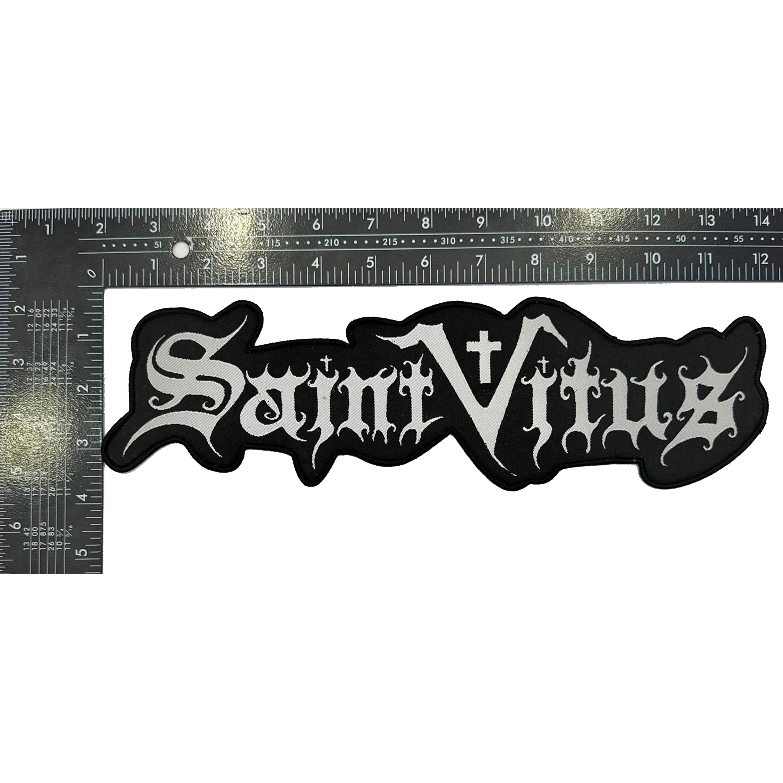 saint-vitus-logo-cusson-tiss-oversized-bordure-noire-30-cm image 3
