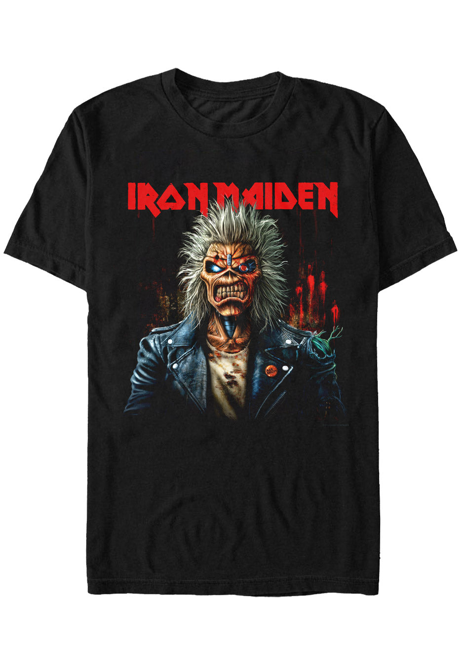 iron-maiden-eddie-aggh-t-shirt-noir-heavy-metal image 1