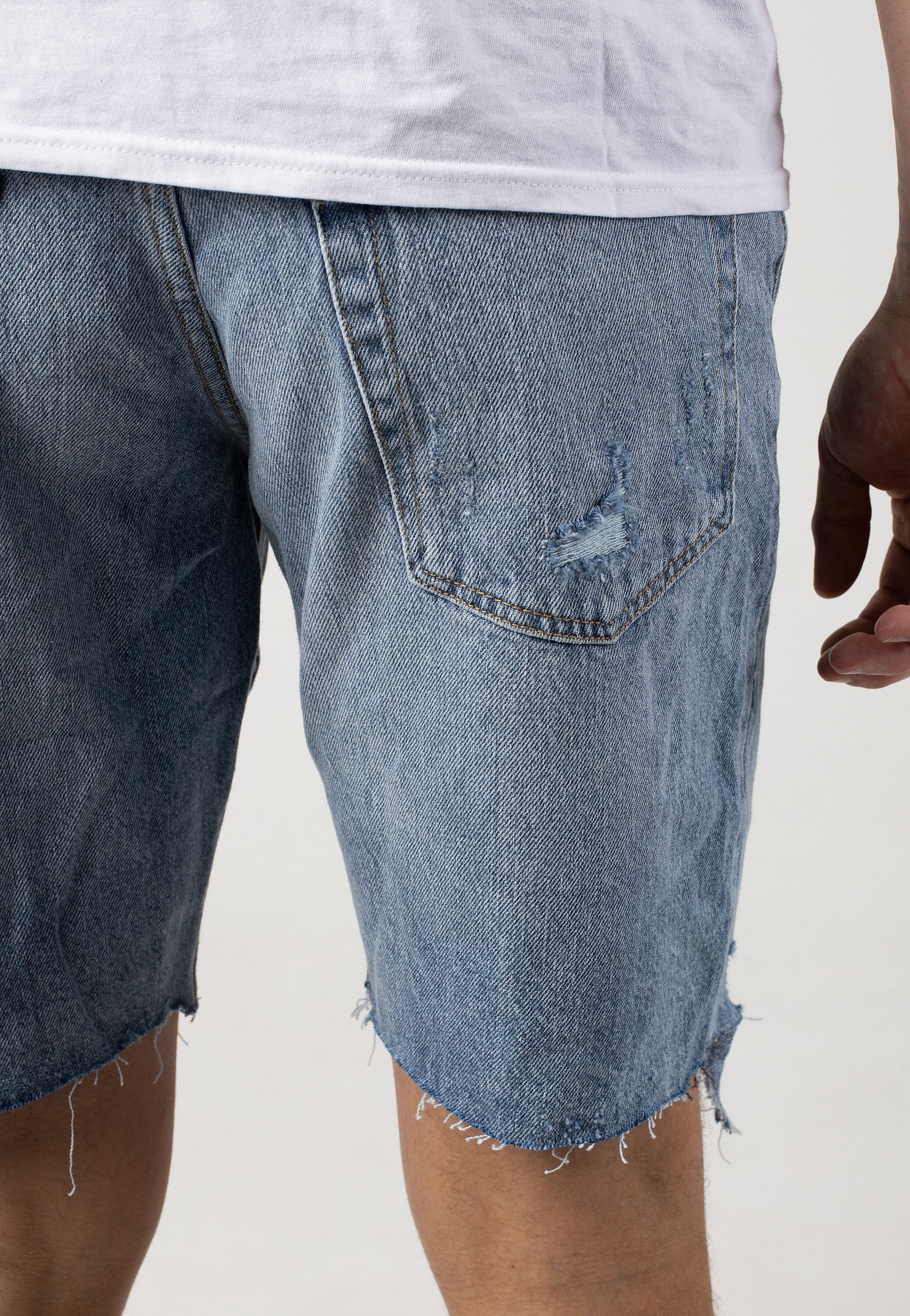 only-sons-edge-destroy-short-jean-bleu-clair-homme image 5