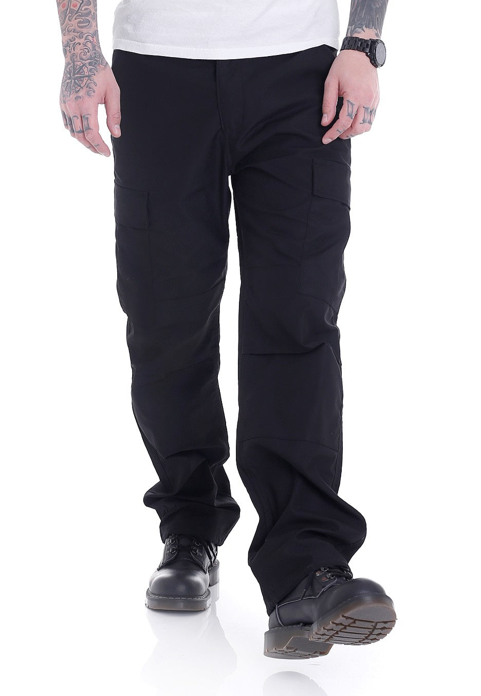 vintage-industries-bdu-cargo-pantalon-cargo-noir-loose-fit image 2