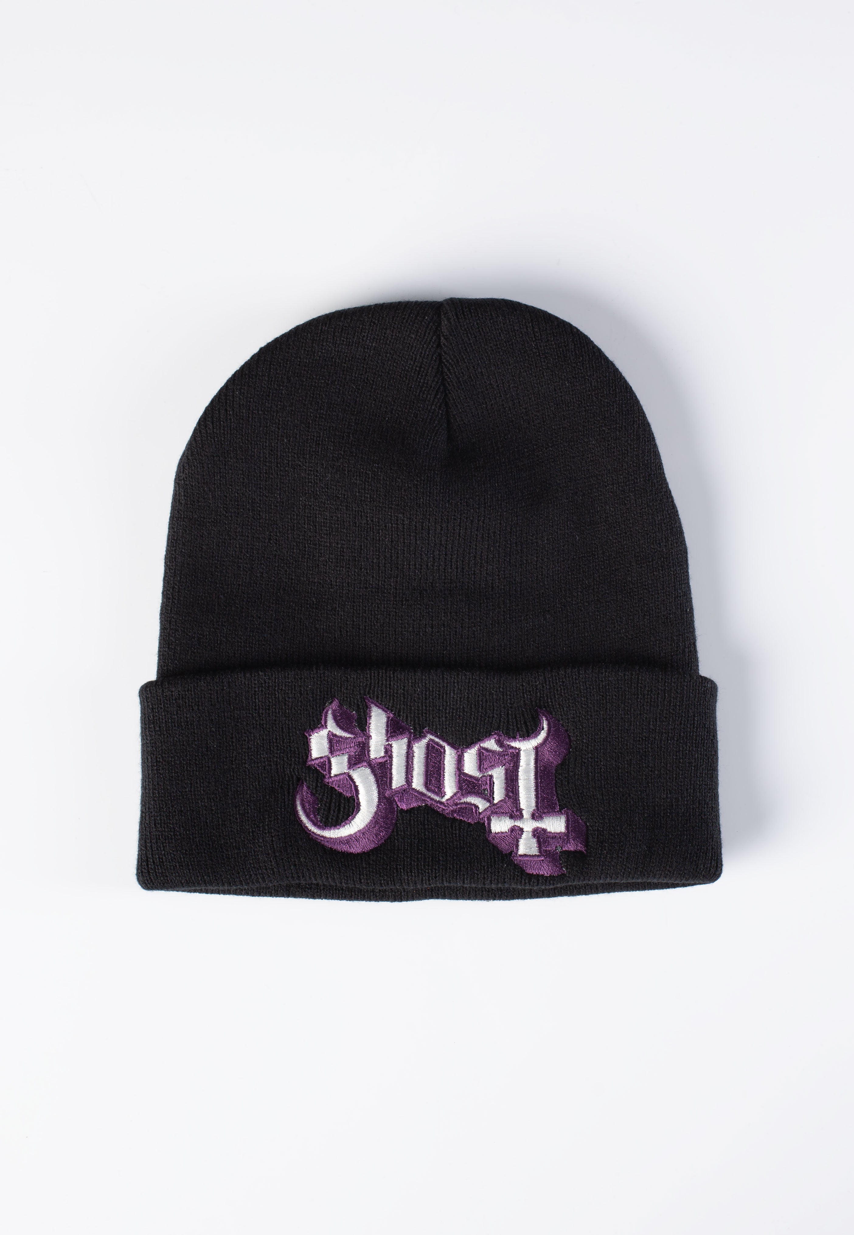 ghost-purple-logo-bonnet-beanie-noir-taille-unique image 1