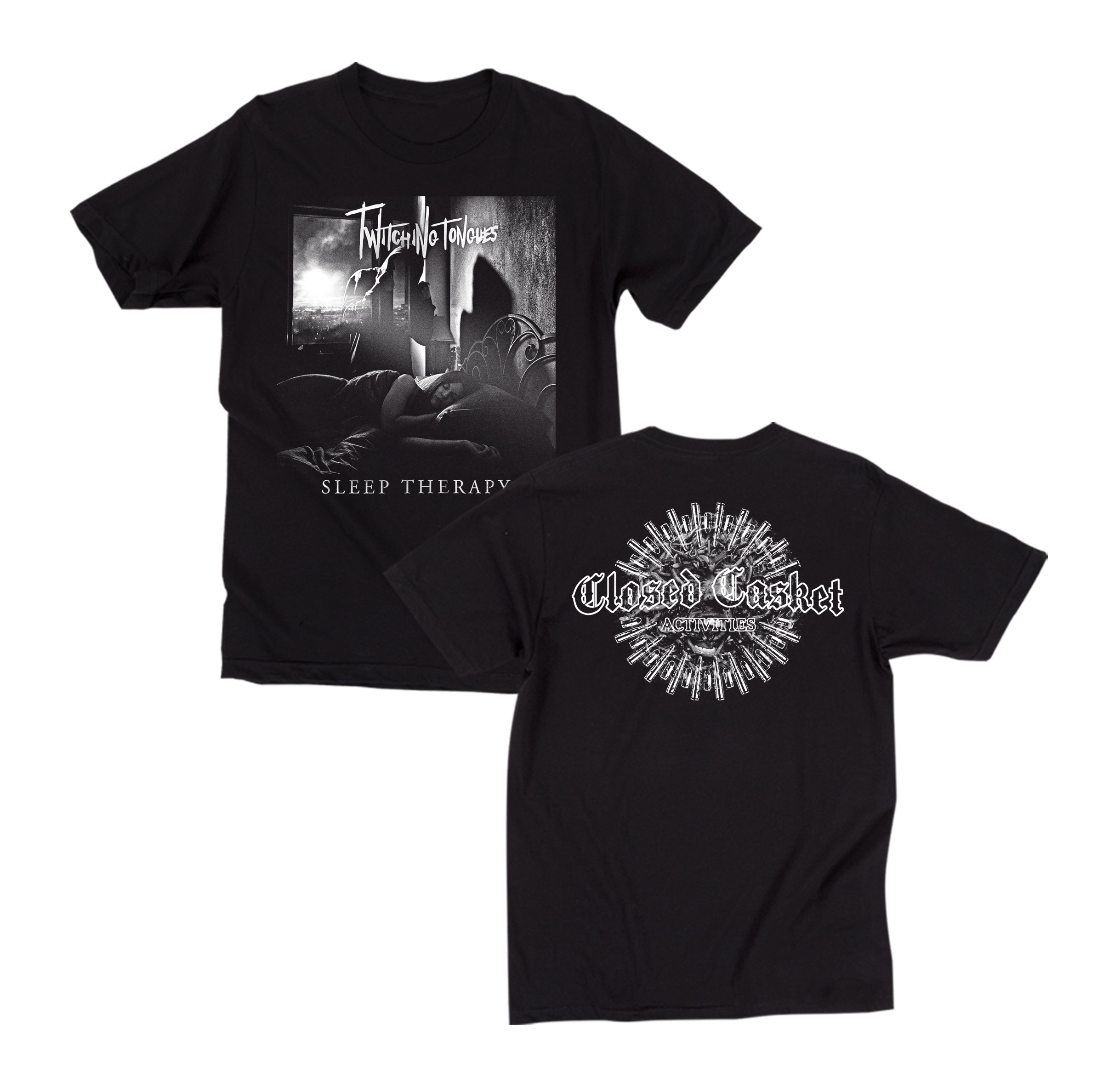 closed-casket-activities-twitching-tongues-sleep-therapy-t-shirt-coton image 1