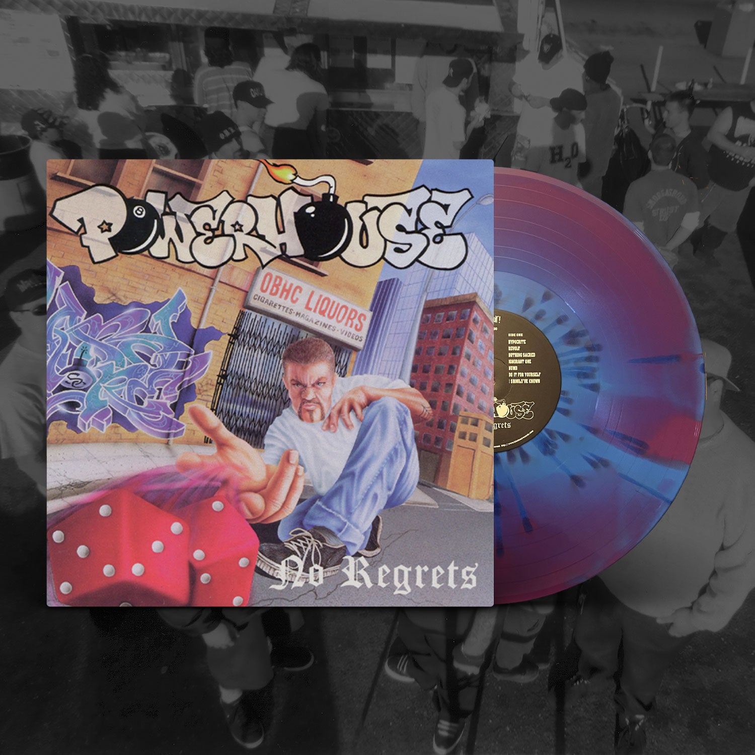 powerhouse-no-regrets-vinyle-lp-neon-coral-spatter image 3