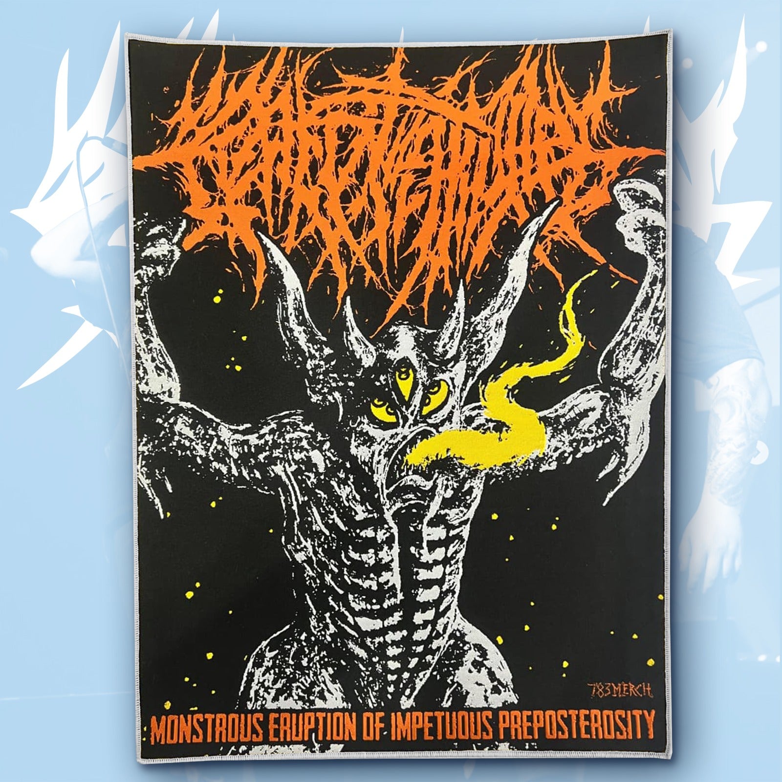 783punx-crepitation-monstrous-eruption-backpatch-tiss-bordure-noire image 3