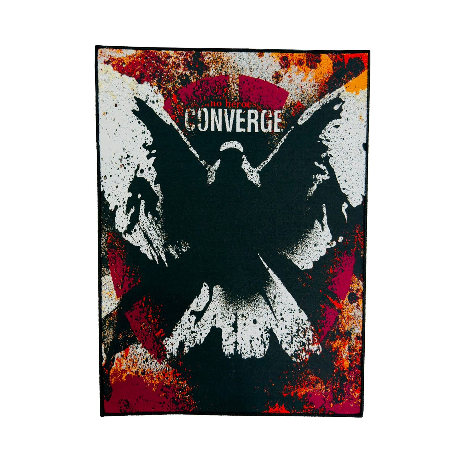783punx-converge-no-heroes-backpatch-tiss-bordure-noire image 2