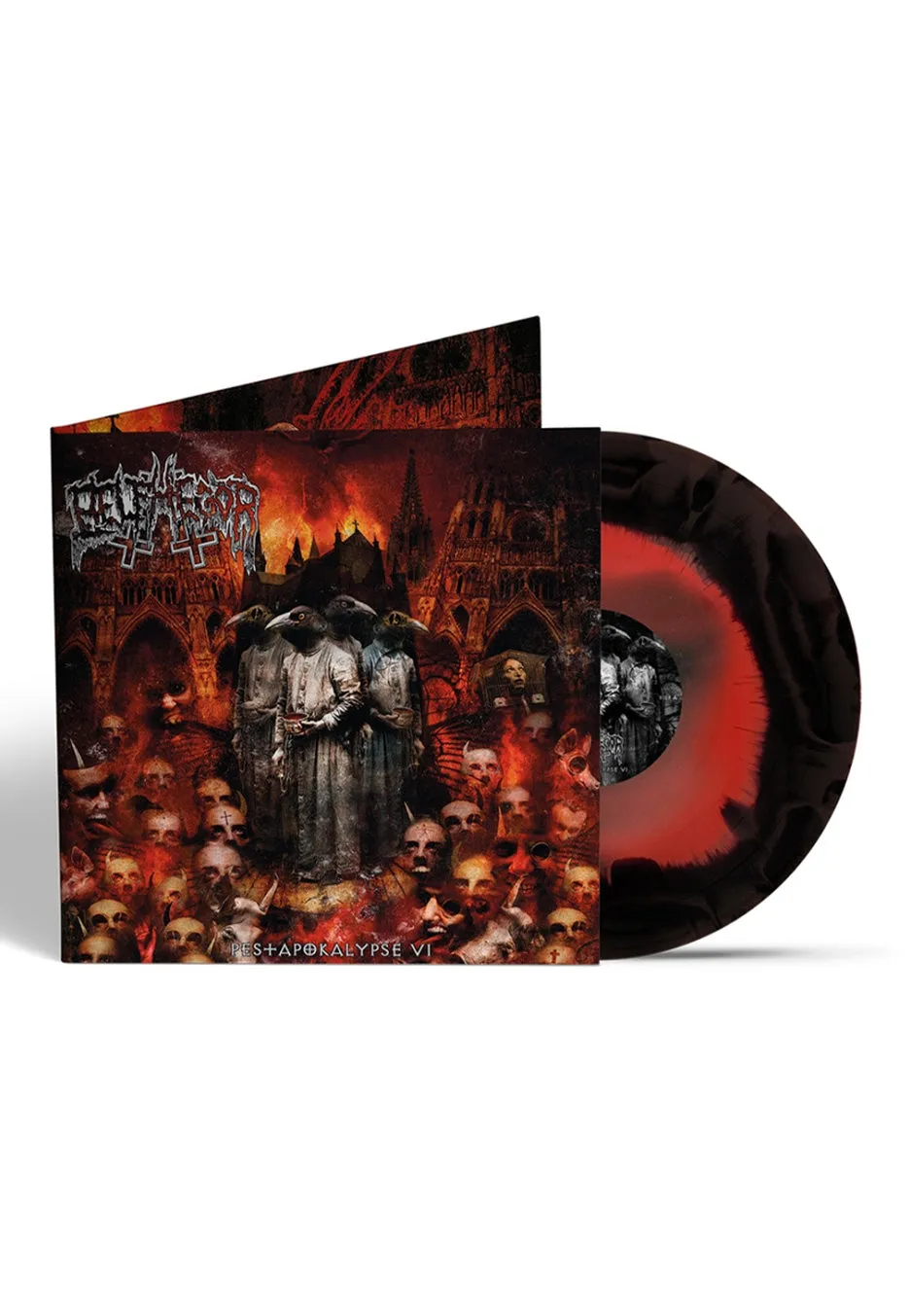 belphegor-pestapokalypse-vi-vinyle-couleur-red-black-sunburst image 1