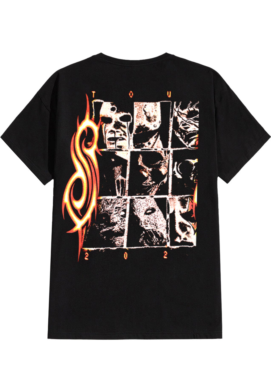 slipknot-glowing-faces-t-shirt-metal-noir-homme image 2