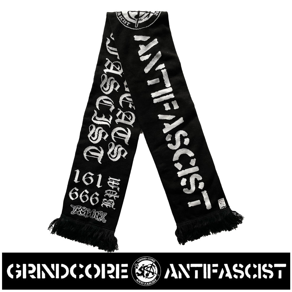 charpe-grindcore-antifascist-double-face-140-cm image 1