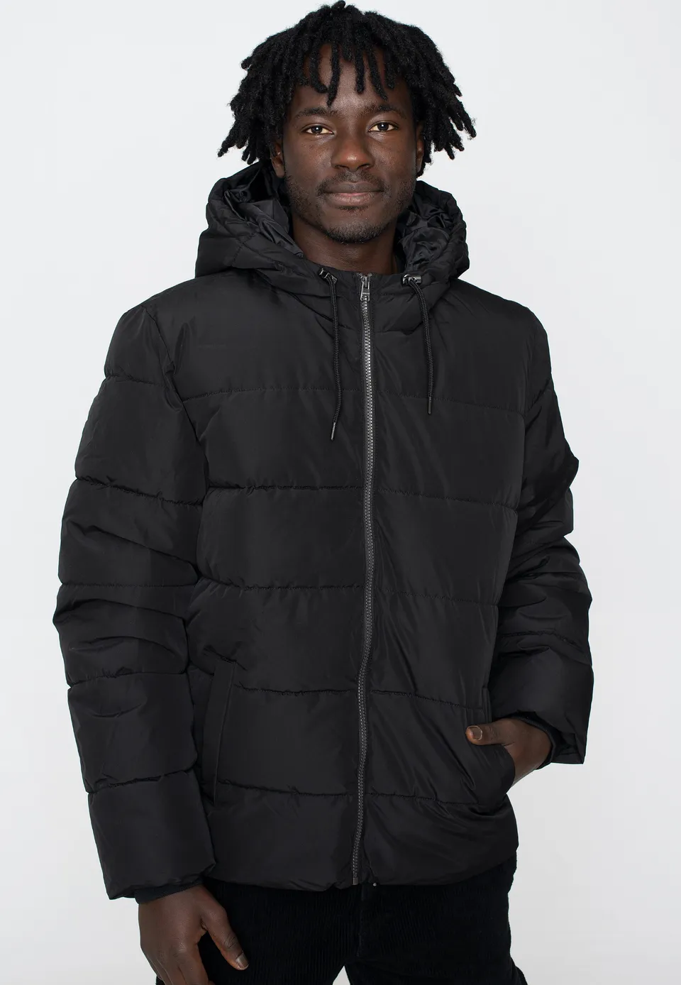 only-sons-melvin-life-quilt-hood-veste-noire-homme image 1
