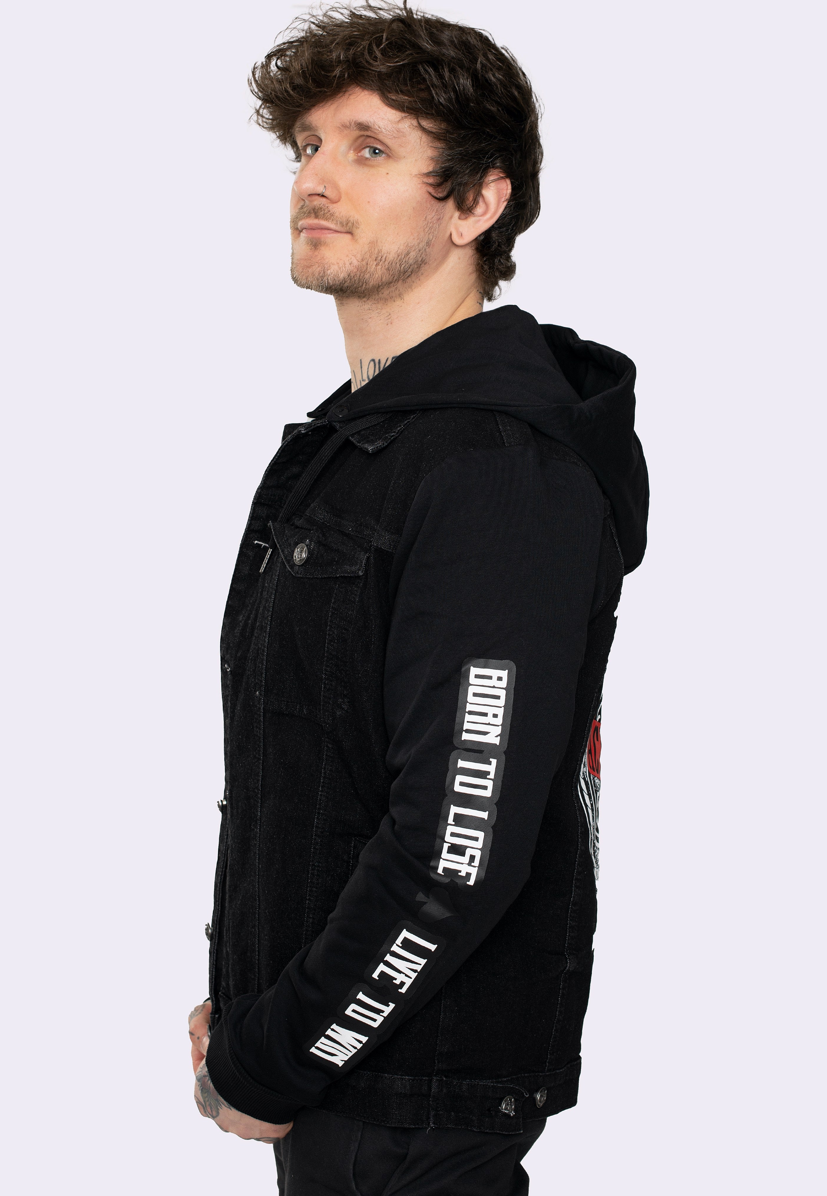 brandit-x-mot-rhead-cradock-veste-en-jean-noir-denim image 6