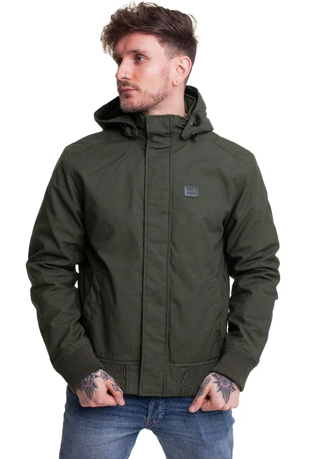 vintage-industries-hudson-dark-olive-veste-hiver-olive-taille-m image 1