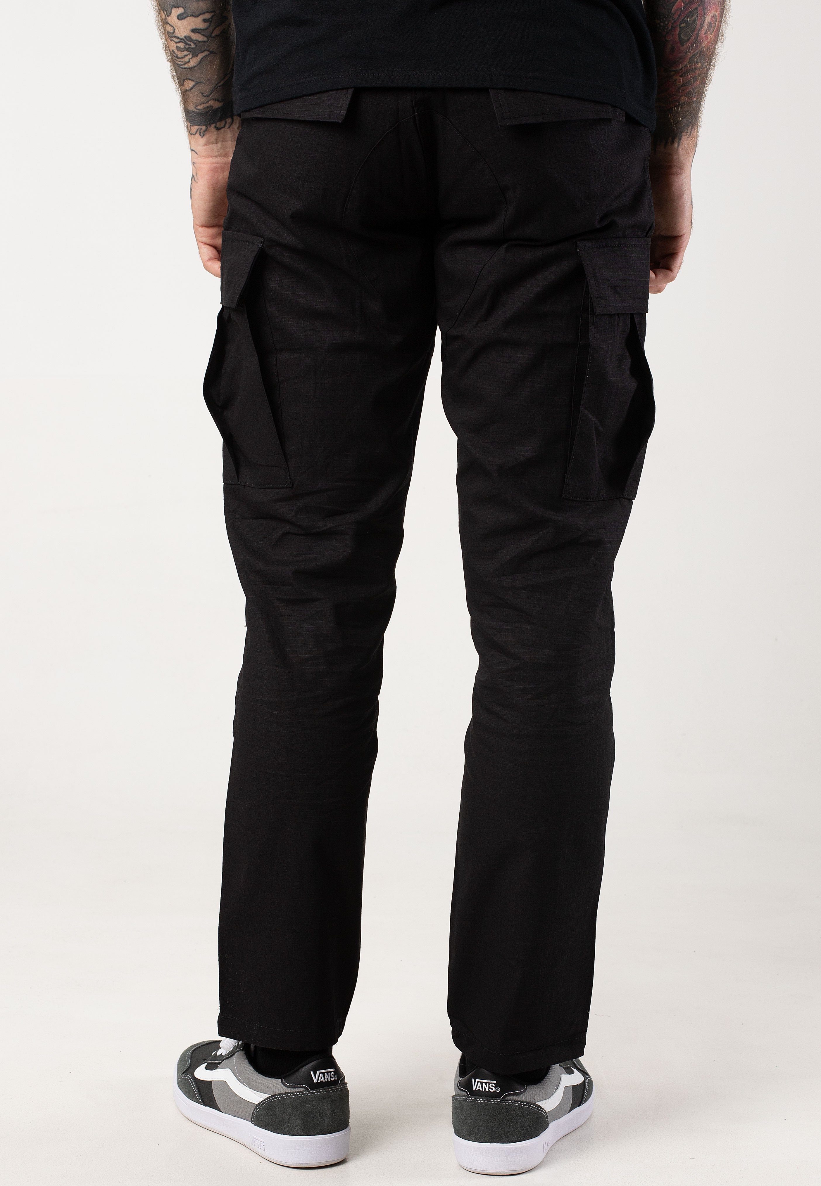 mil-tec-us-bdu-slim-fit-pantalon-cargo-noir-m-coton image 4