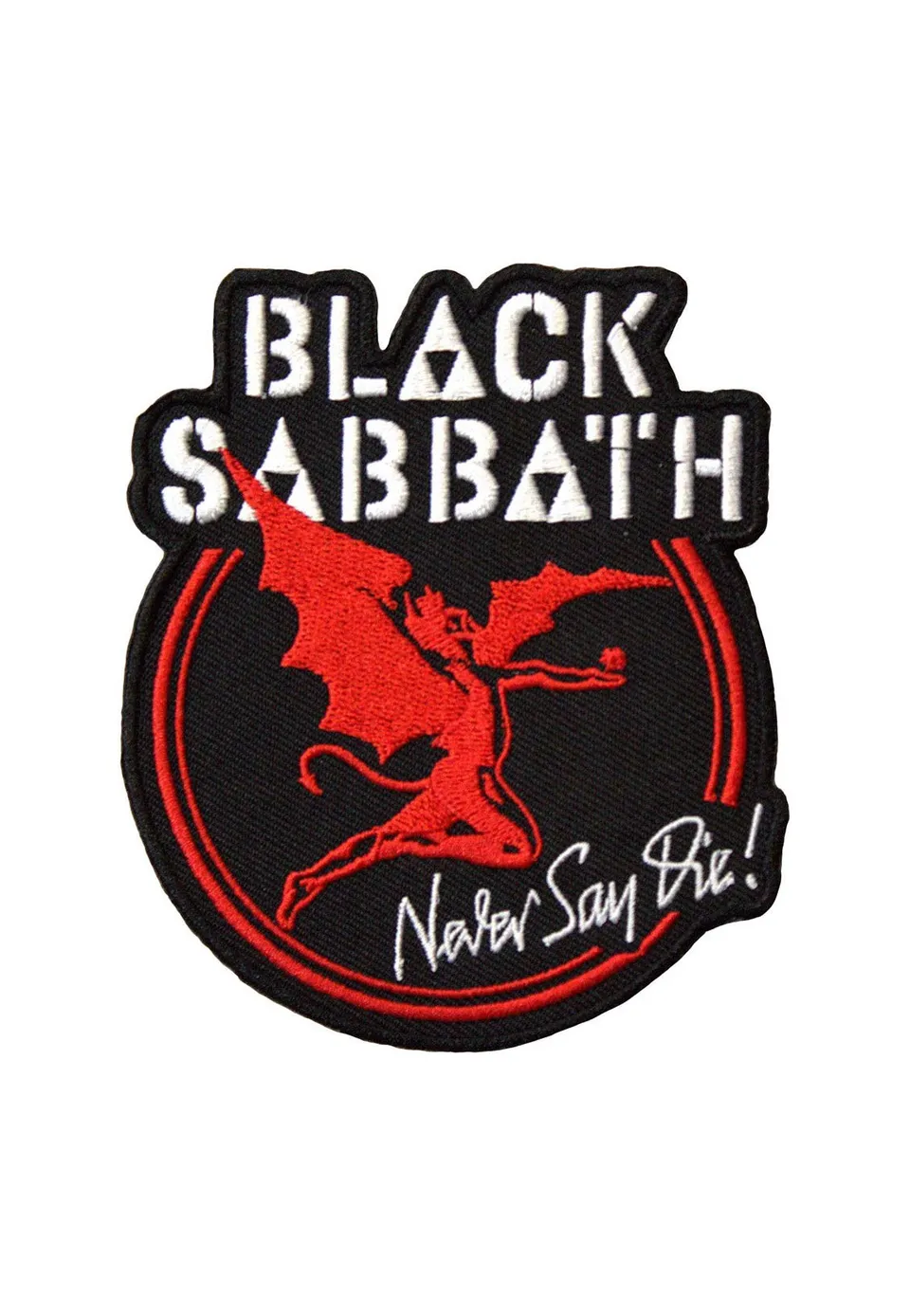 black-sabbath-archangel-never-say-die-patch-noir-onesize image 1