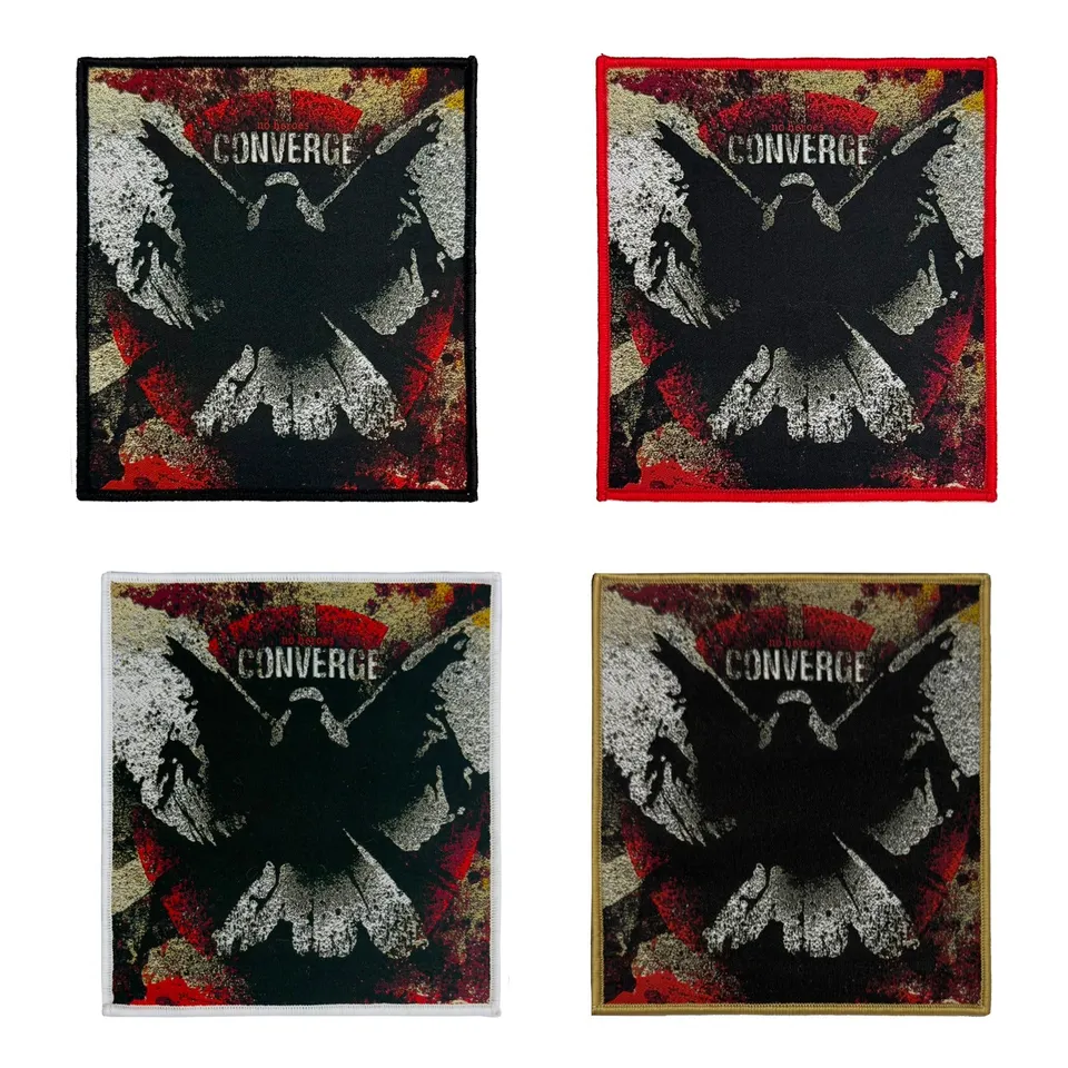 783punx-converge-no-heroes-petit-patch-tiss-bordure-rouge image 1