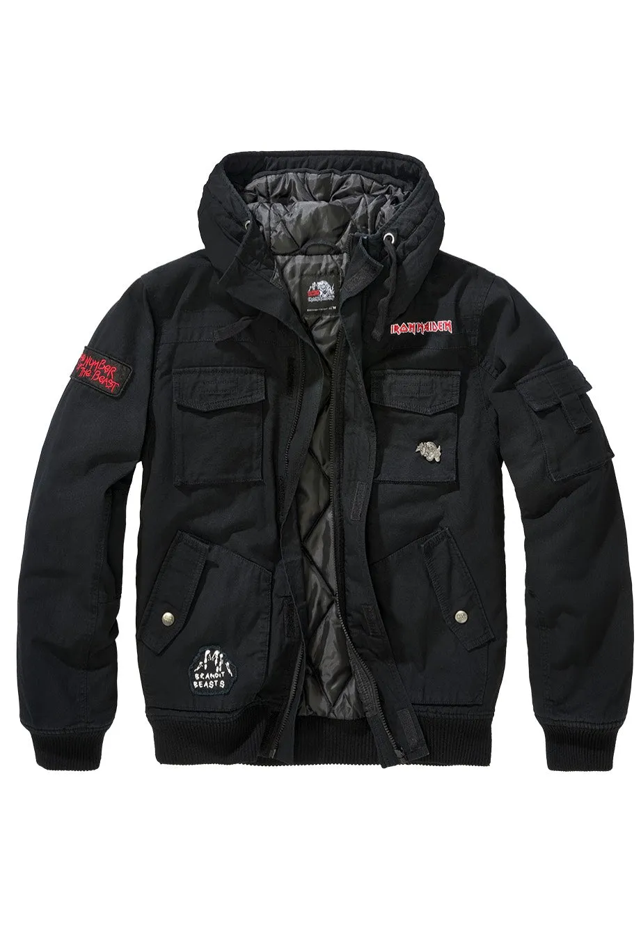 iron-maiden-irm-bronx-veste-hiver-noire-coton-homme image 1