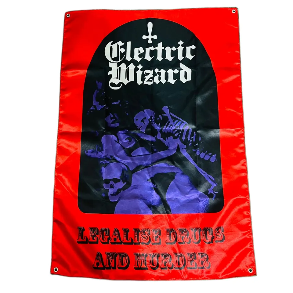 electric-wizard-legalise-drugs-murder-drapeau-100x70-poster image 1