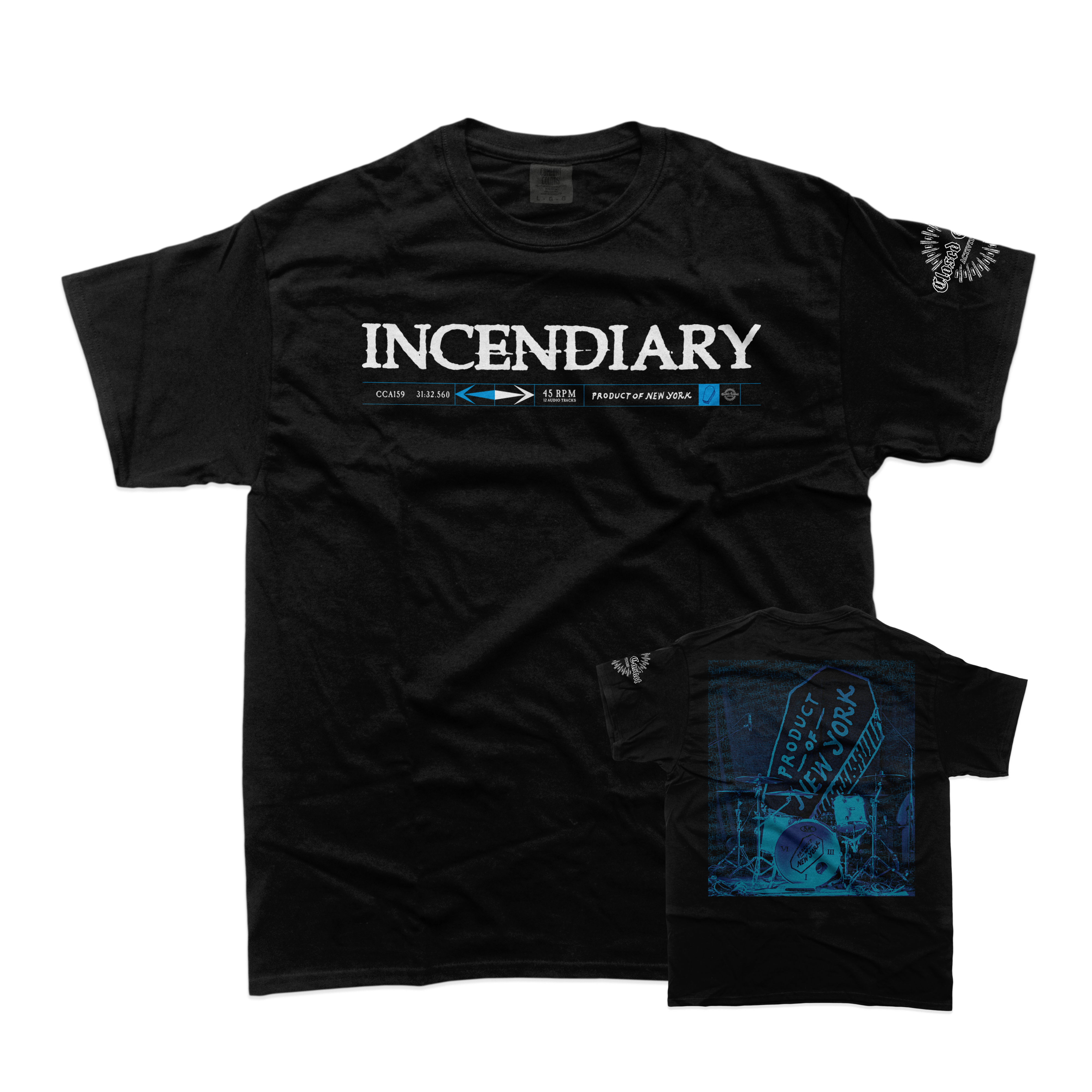 closed-casket-activities-incendiary-product-of-new-york-t-shirt image 1