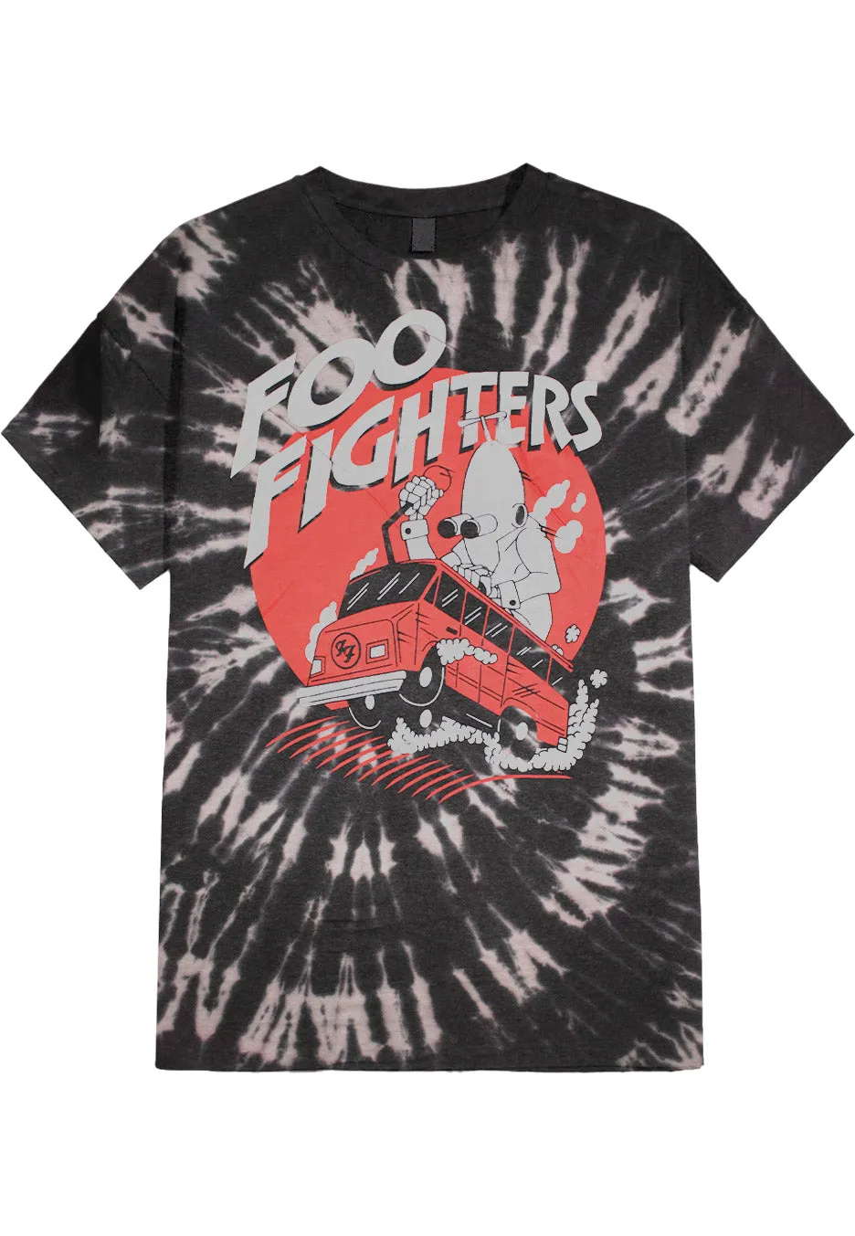 foo-fighters-speeding-bus-t-shirt-gris-homme-rock image 1