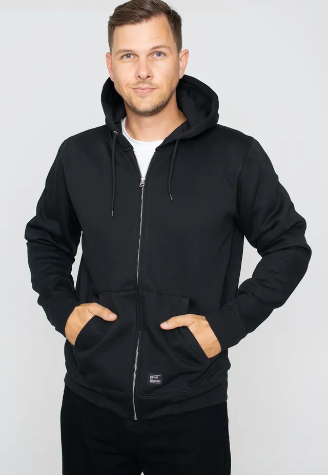 vintage-industries-redstone-sweat-zipp-noir-taille-l image 1