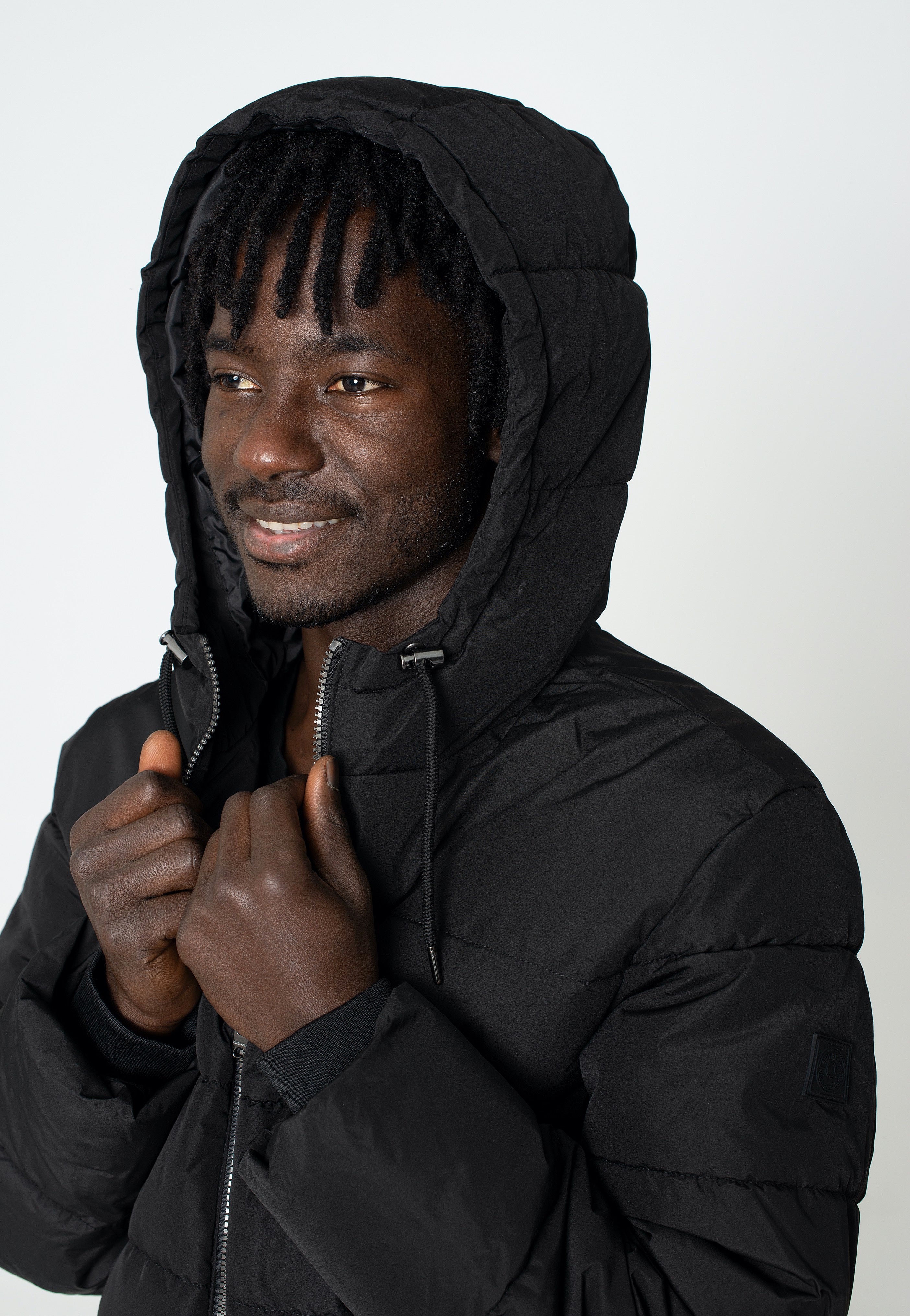 only-sons-melvin-life-quilt-hood-veste-noire-homme image 3