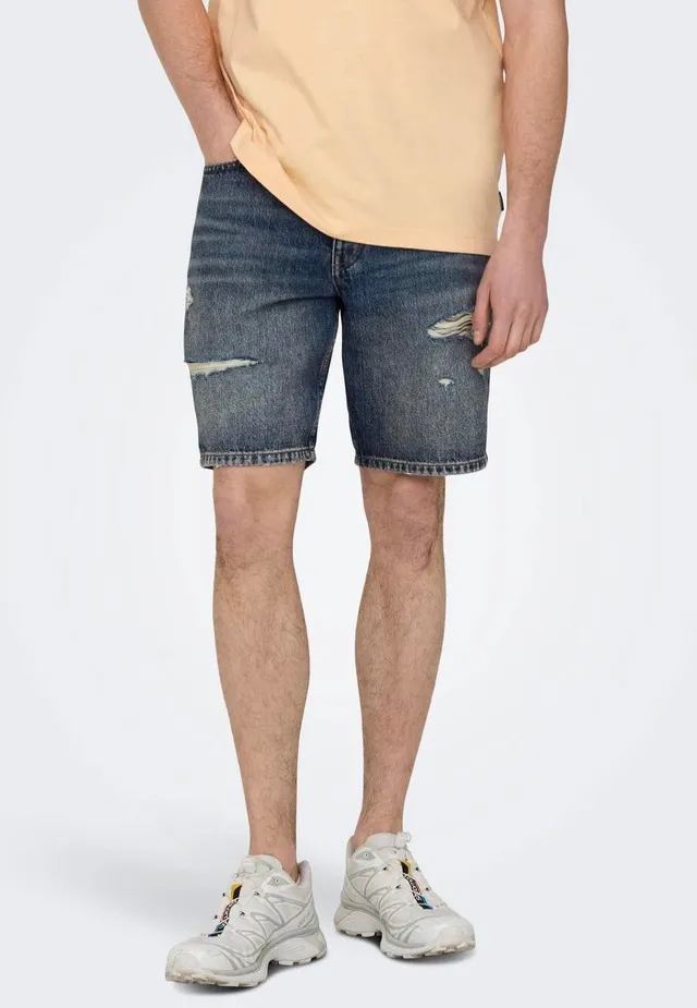 only-sons-edge-ram-short-jean-bleu-dark-blue-homme image 1