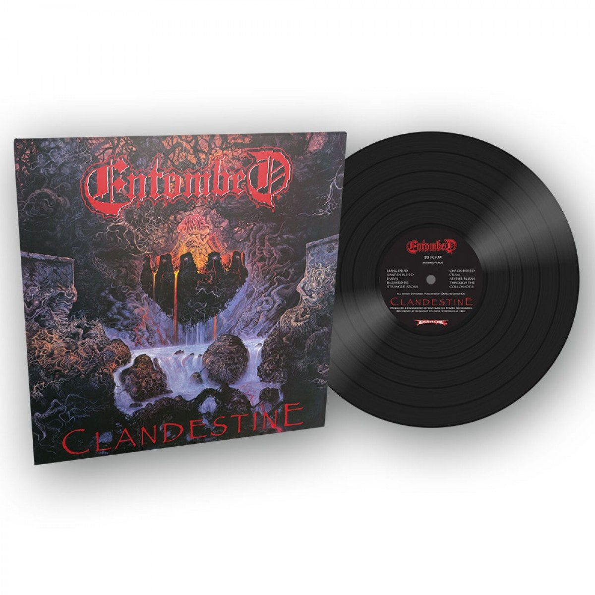 entombed-clandestine-lp-vinyle-noir-death-metal image 1