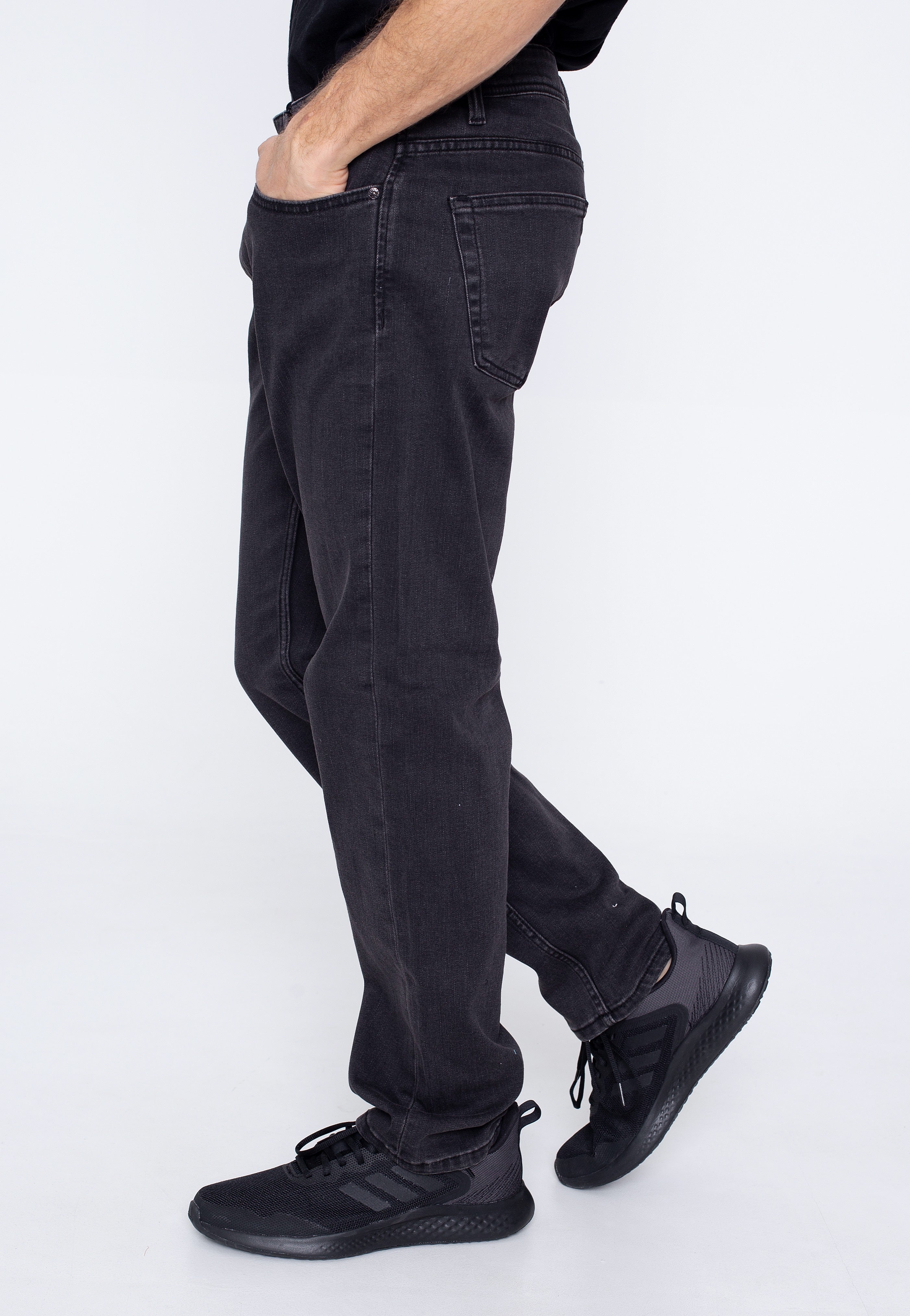 only-sons-weft-jean-noir-homme-coupe-droite-denim image 2
