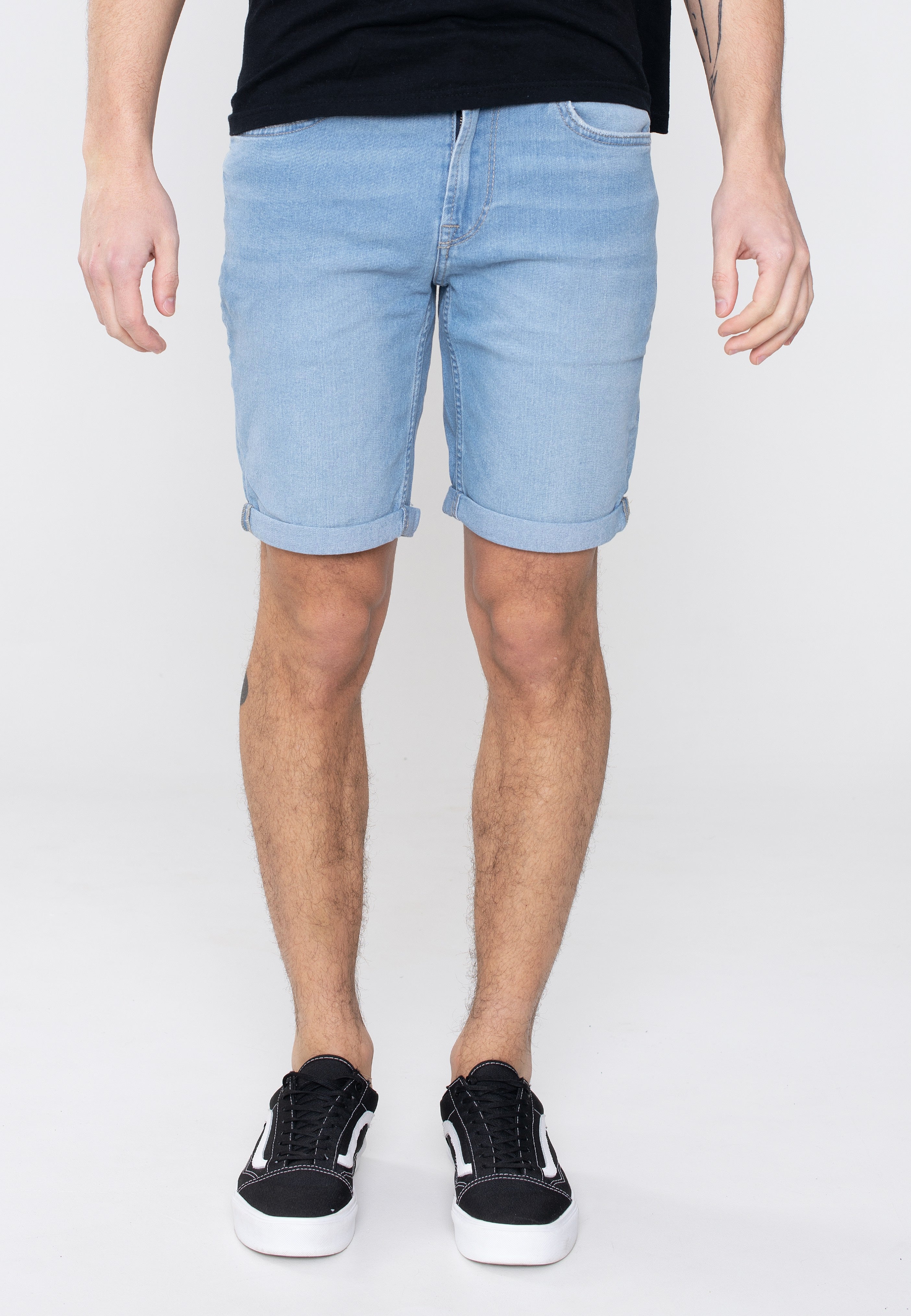 only-sons-ply-short-jean-denim-bleu-clair-homme image 1