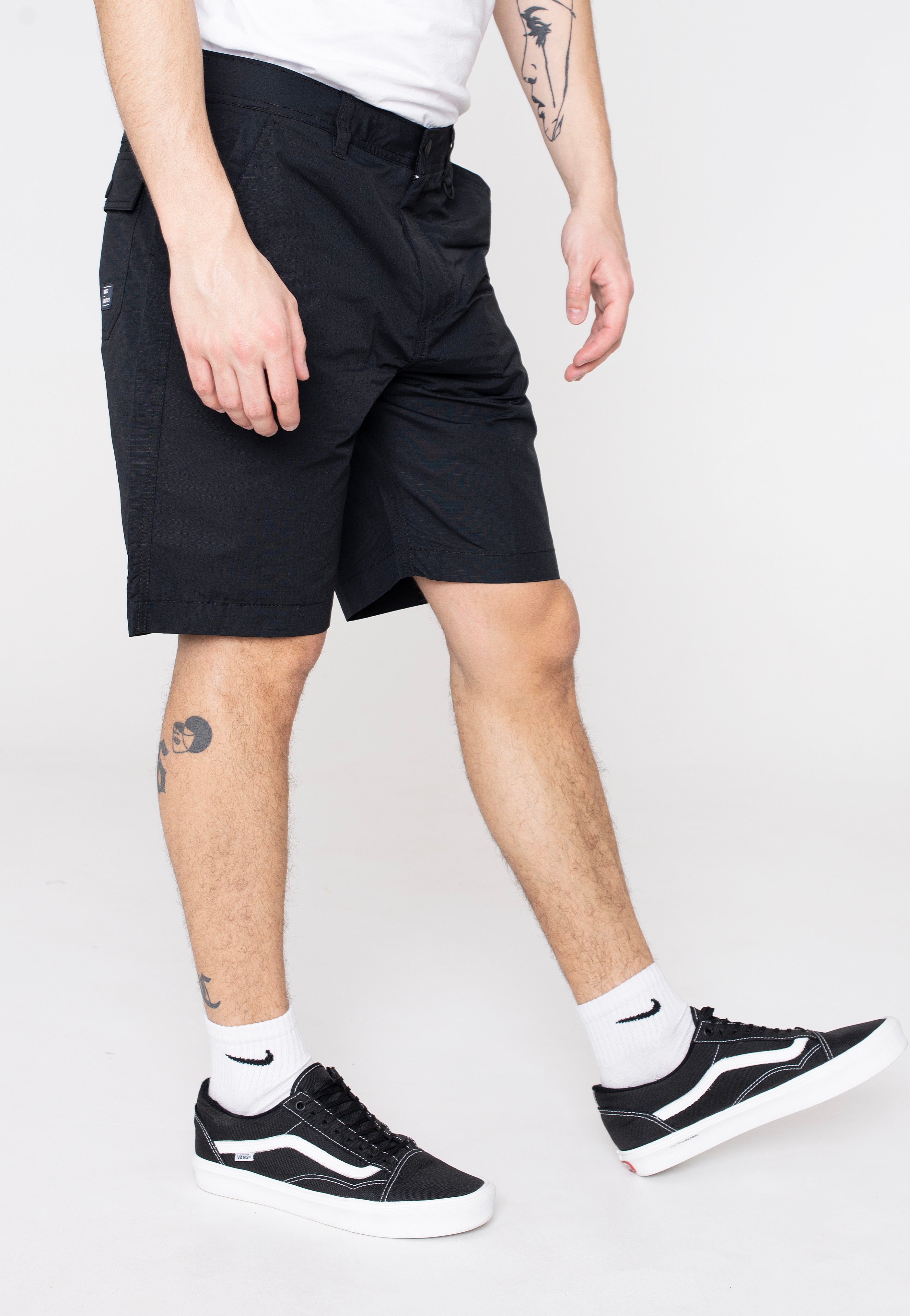 vintage-industries-angus-black-short-homme-noir-coton image 3