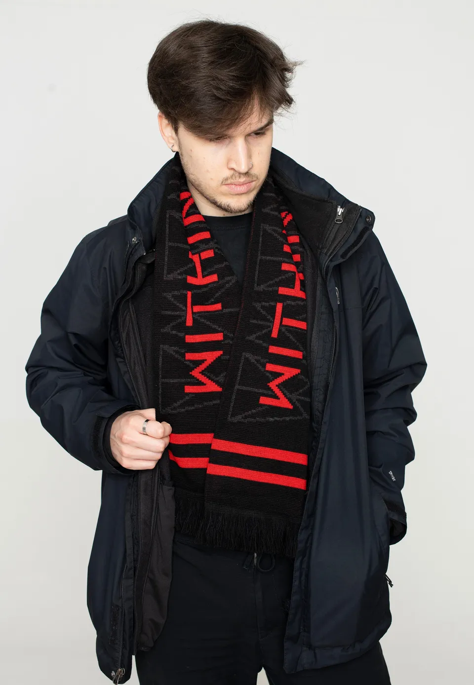 within-temptation-logo-charpe-noire-tricot image 1