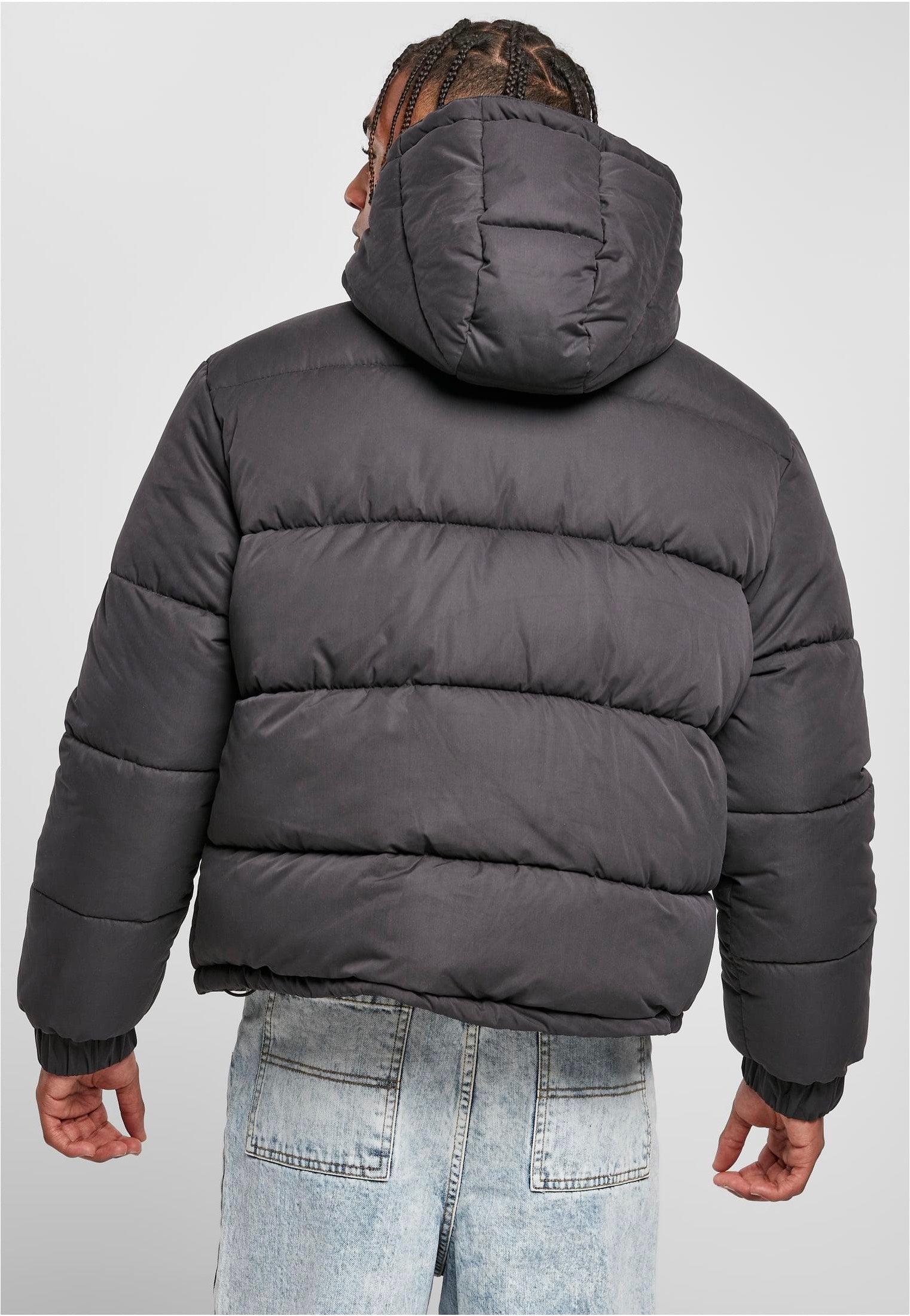 urban-classics-hooded-cropped-veste-noire-streetwear image 3