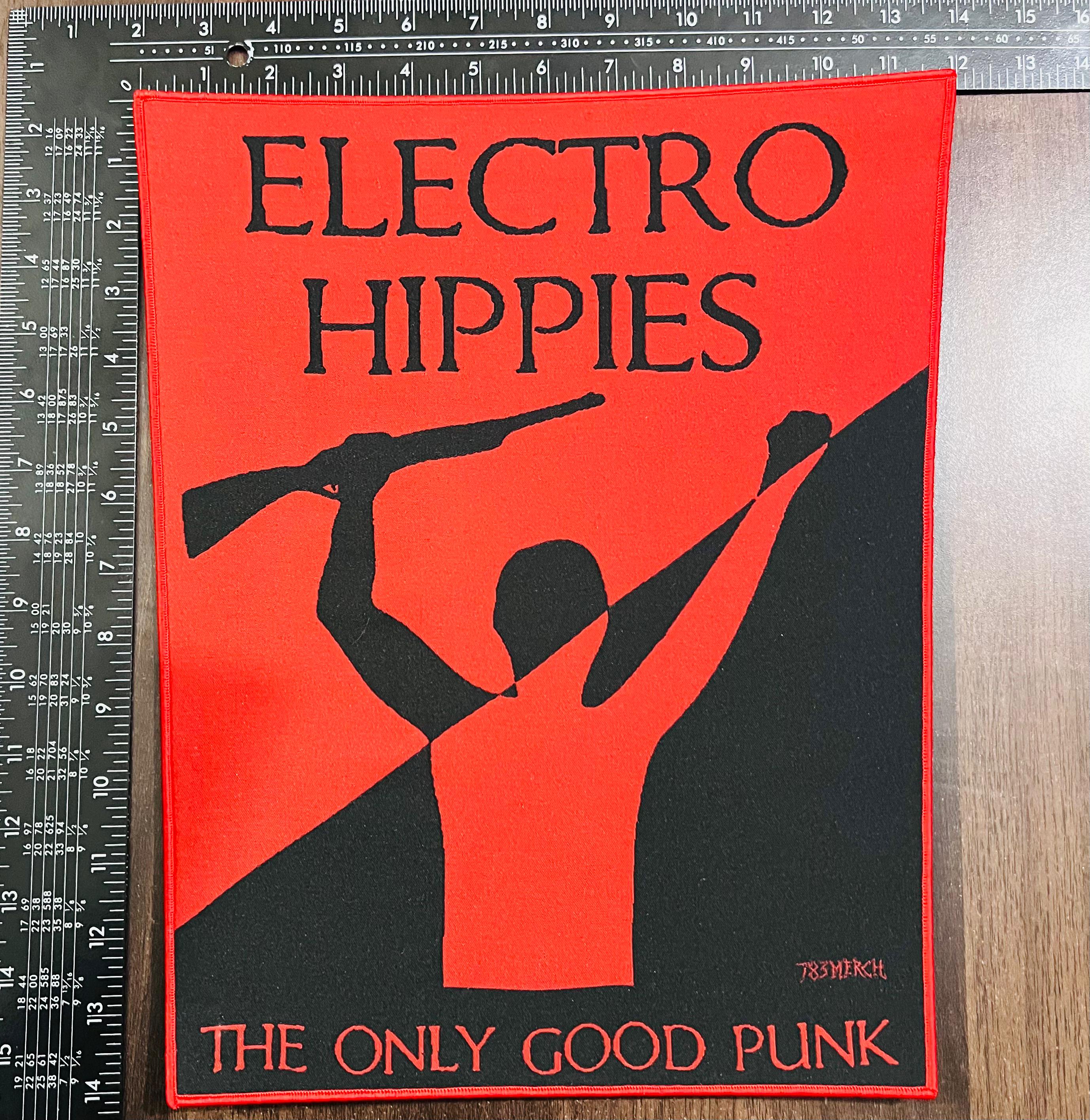 electro-hippies-the-only-good-punk-backpatch-tiss-bordure-noire image 2