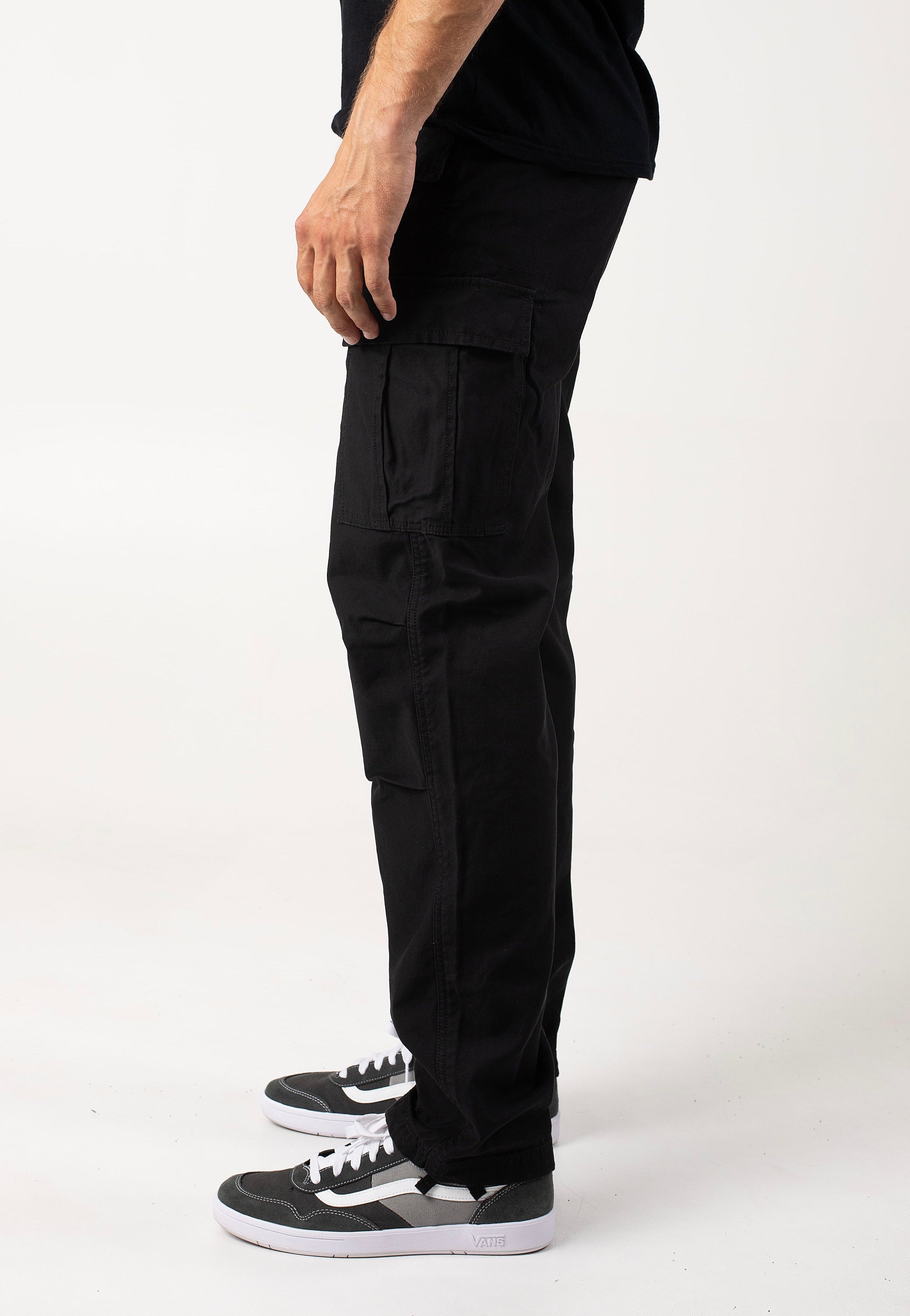 vintage-industries-m65-heavy-satin-pantalon-cargo-noir image 5