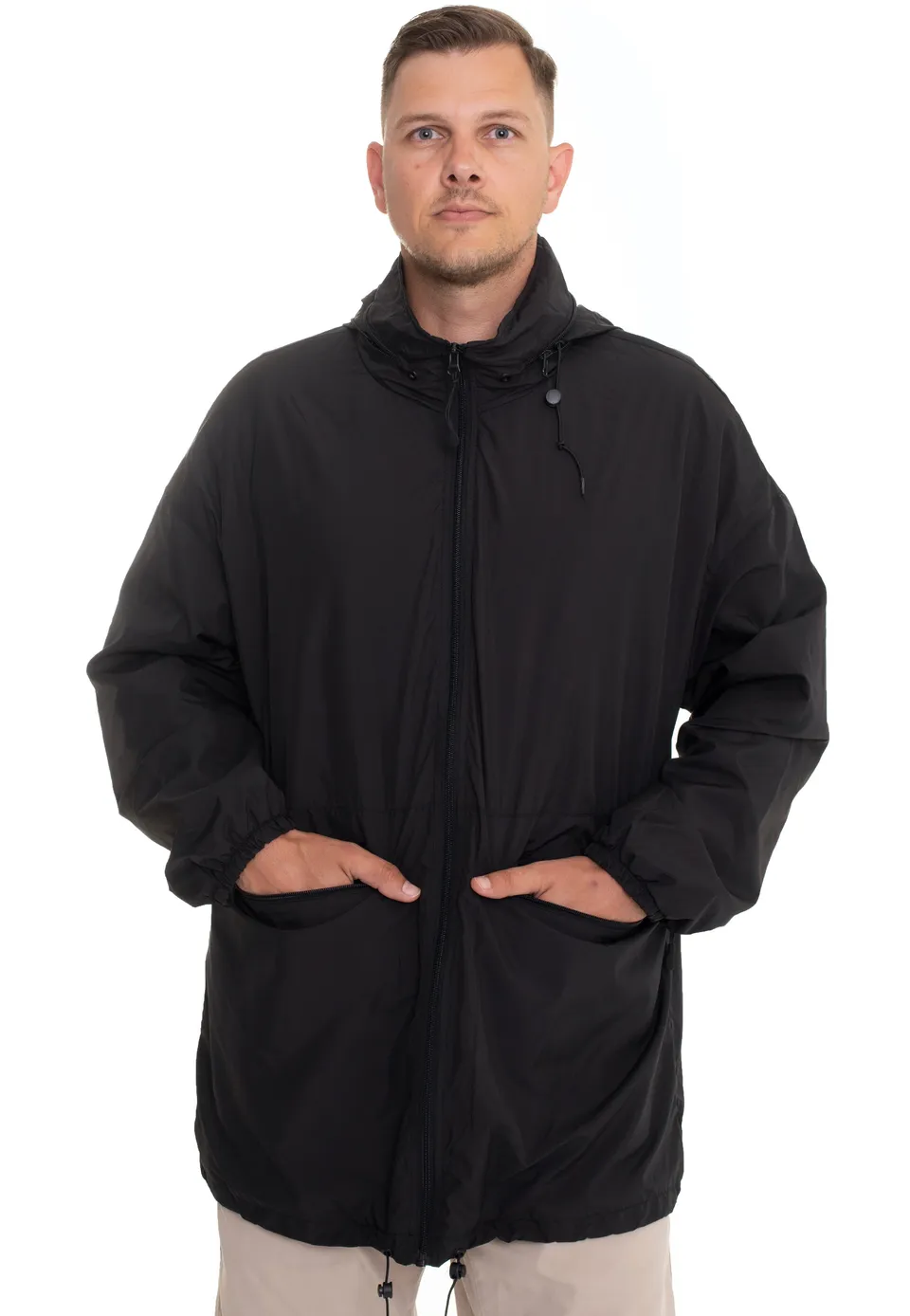 urban-classics-oversized-track-veste-noire-homme image 1
