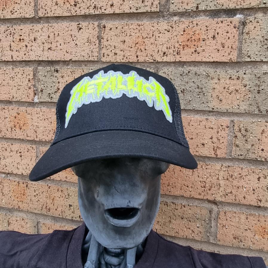 metallica-splatter-casquette-trucker-jaune-phosphorescent image 1