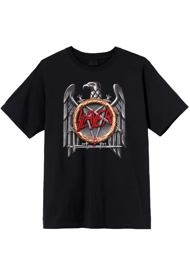 slayer-silver-eagle-t-shirt-noir-homme-thrash-metal image 1