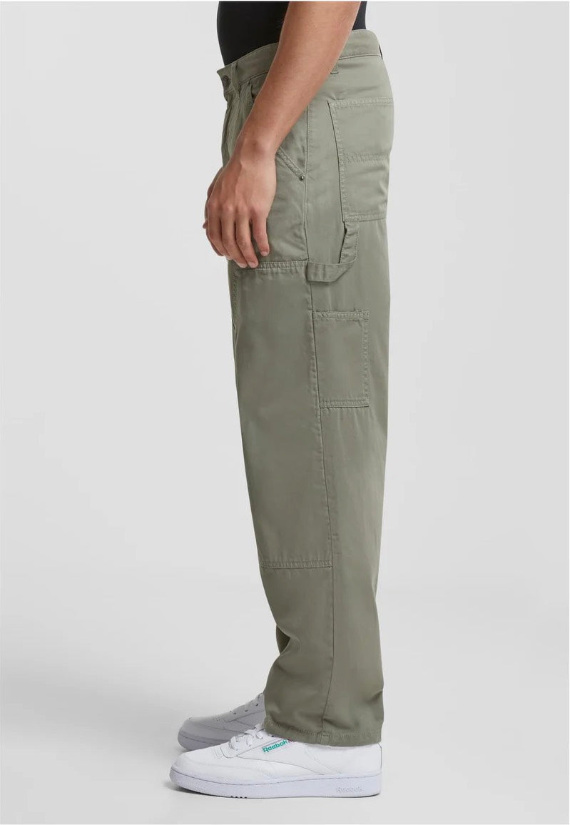urban-classics-twill-double-knee-pantalon-vert image 4