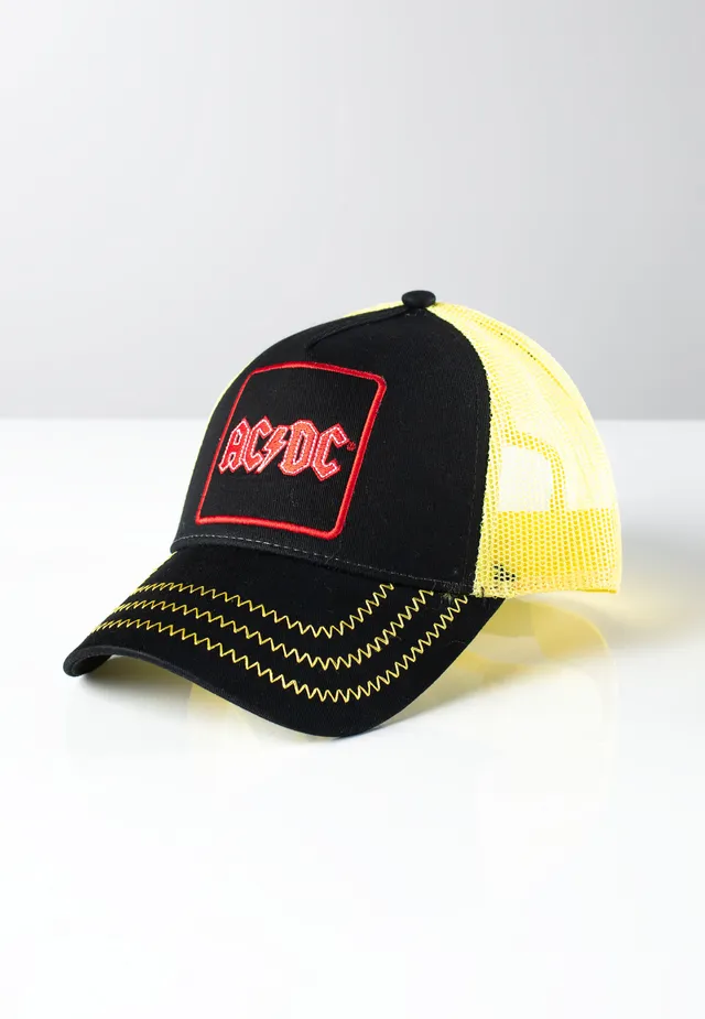 ac-dc-logo-black-yellow-casquette-snapback-jaune image 1