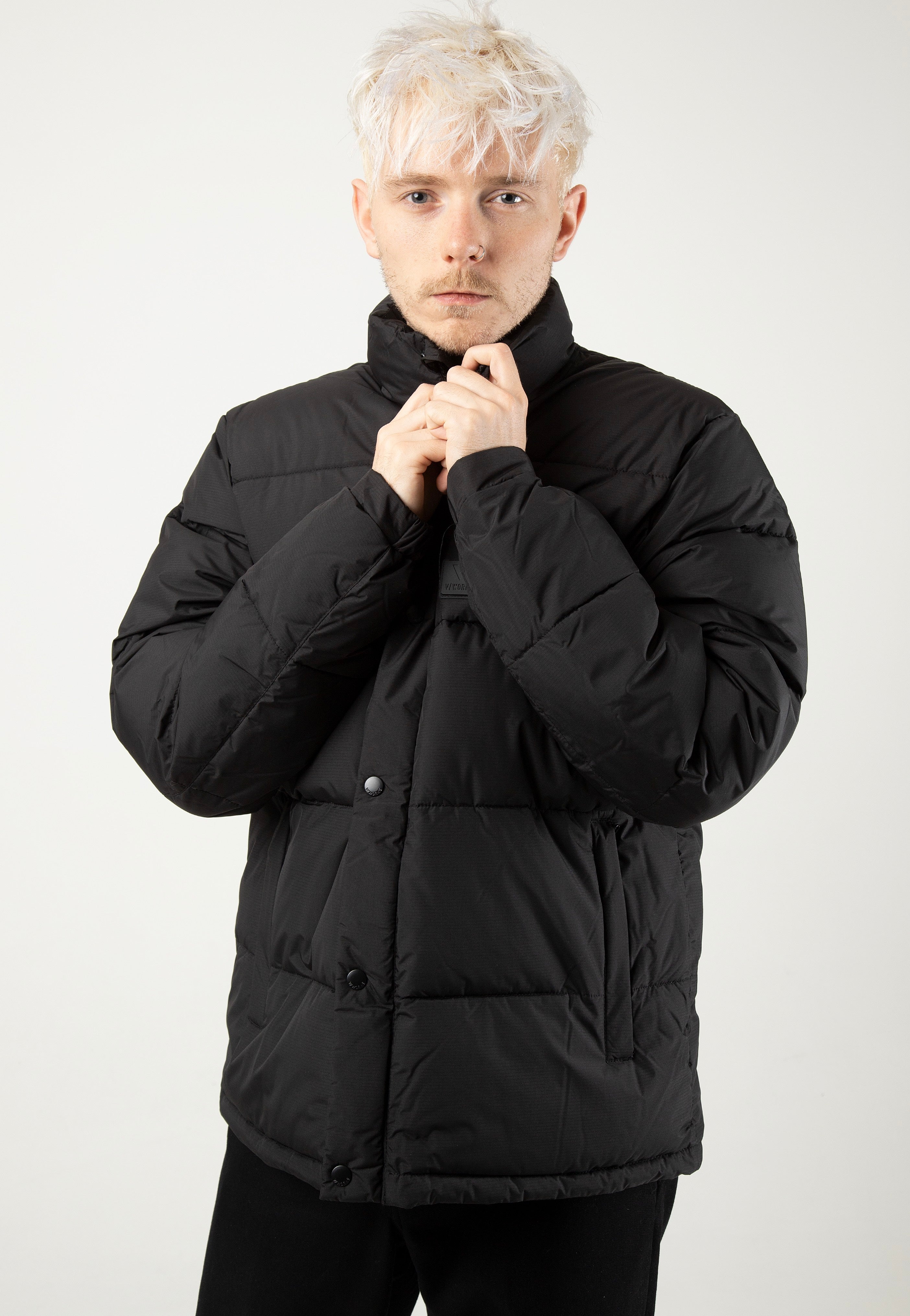 vintage-industries-cas-black-veste-noire-homme-taille-m image 2