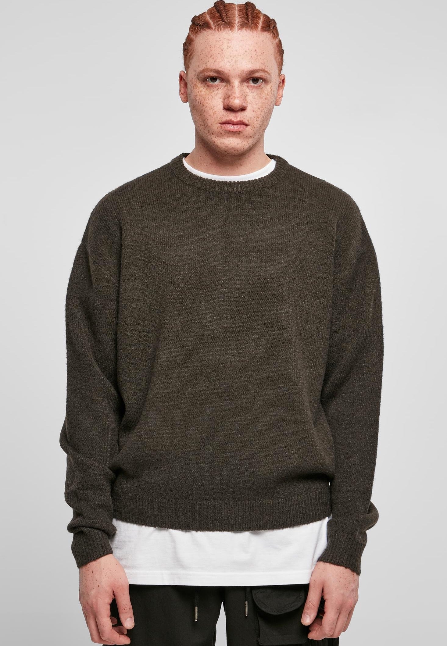 urban-classics-oversized-chunky-blackbird-pull-gris image 1