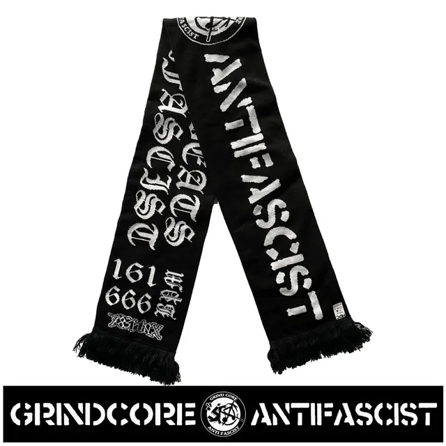 charpe-grindcore-antifascist-double-face-140-cm image 1