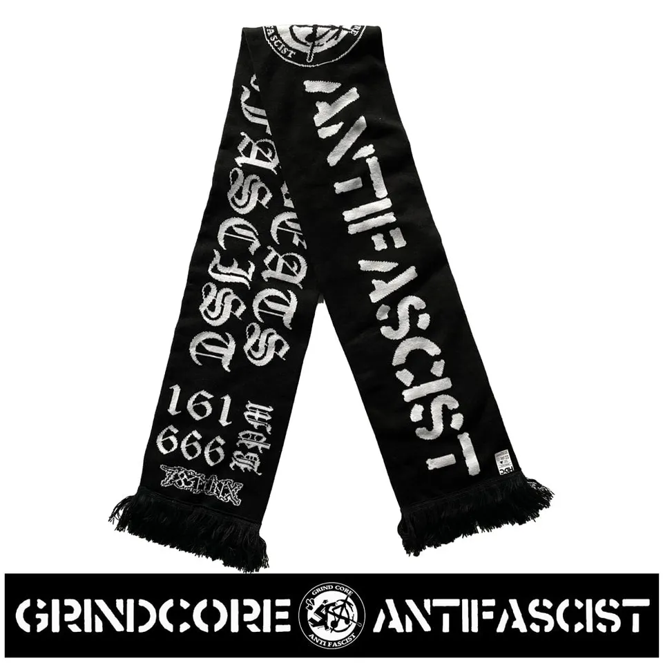 charpe-grindcore-antifascist-double-face-140-cm image 1