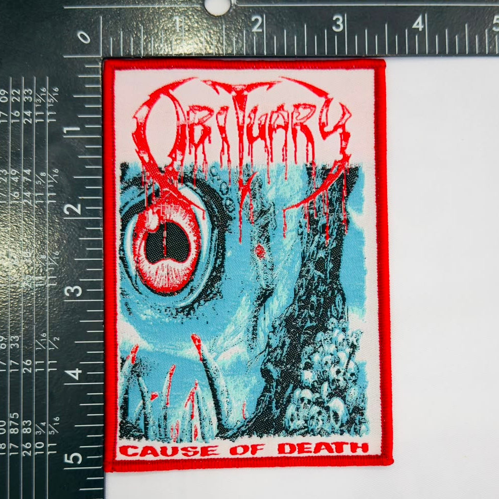 obituary-cause-of-death-patch-tiss-bordure-bleue-death-metal image 7