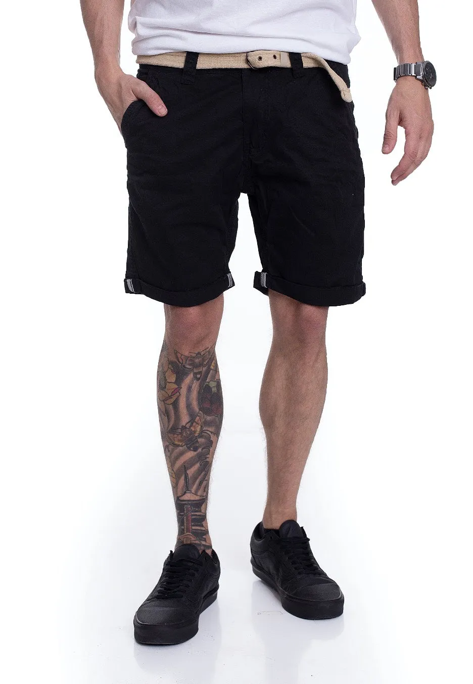 surplus-chino-black-short-chino-noir-homme image 1