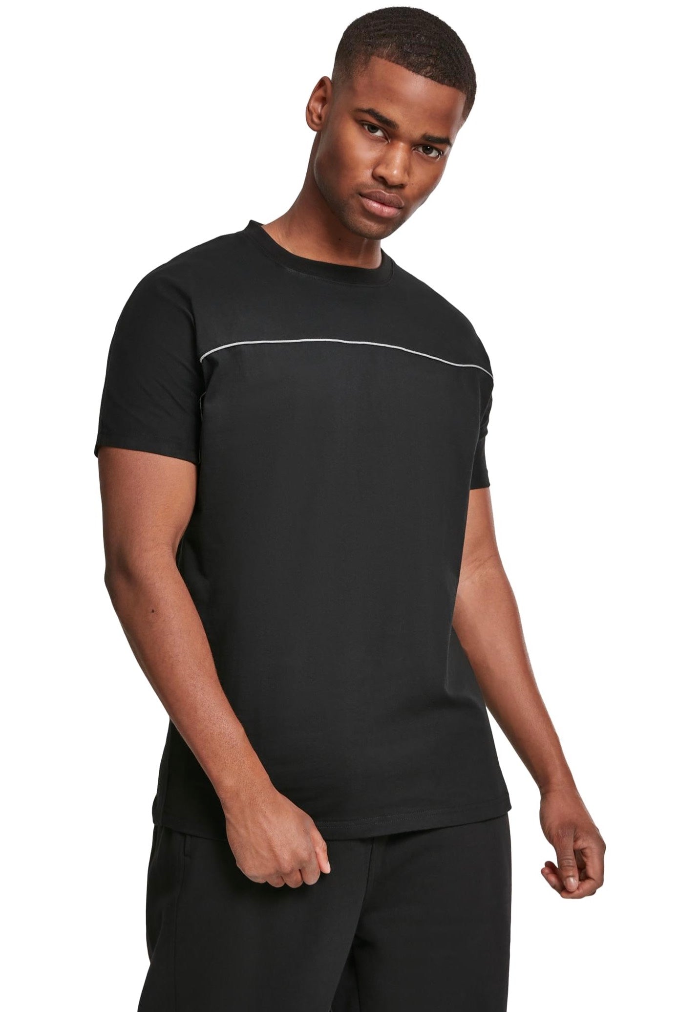 urban-classics-reflective-tee-t-shirt-noir-basic image 1