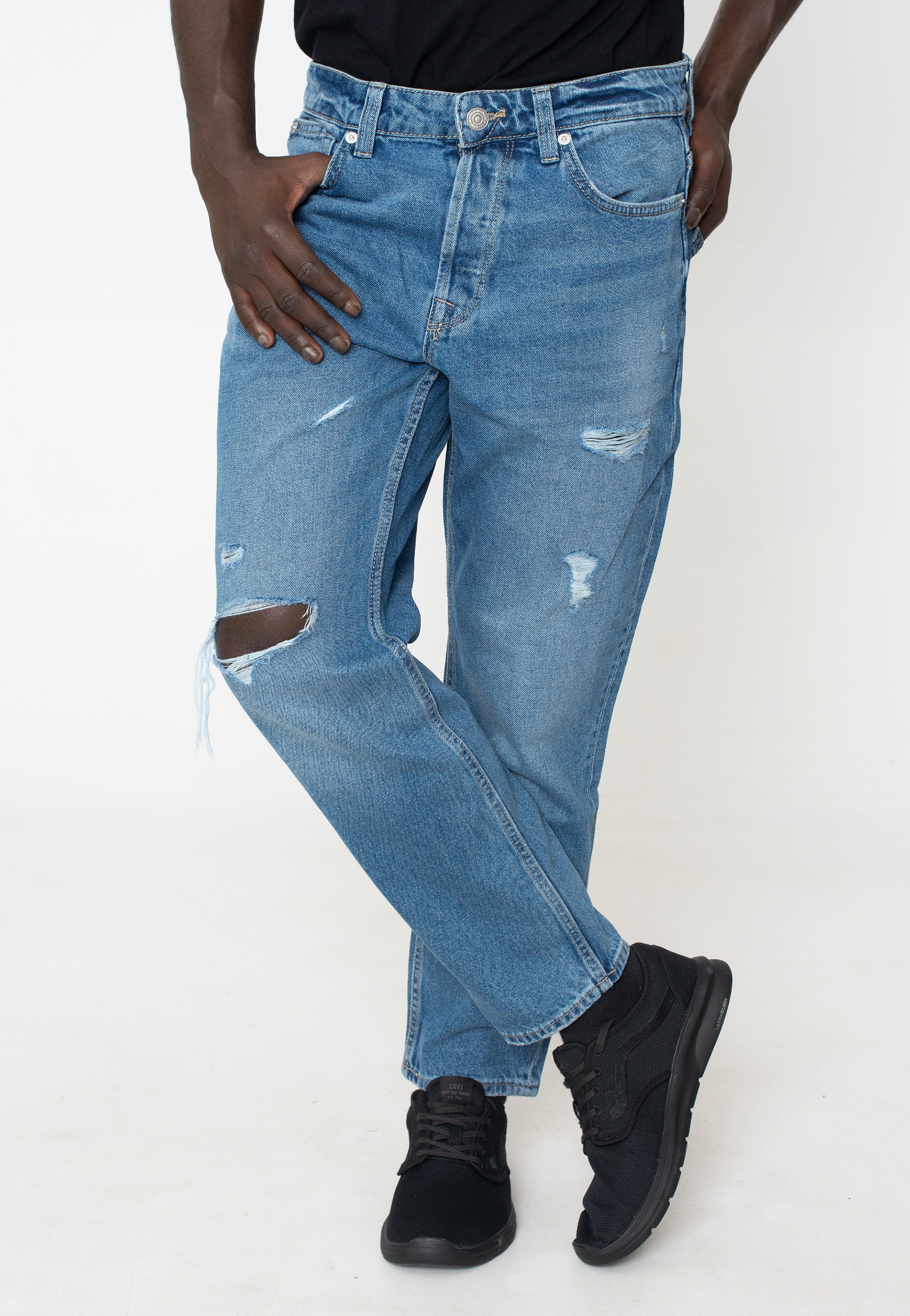 only-sons-avi-crop-mid-jean-homme-bleu-moyen-regular image 2