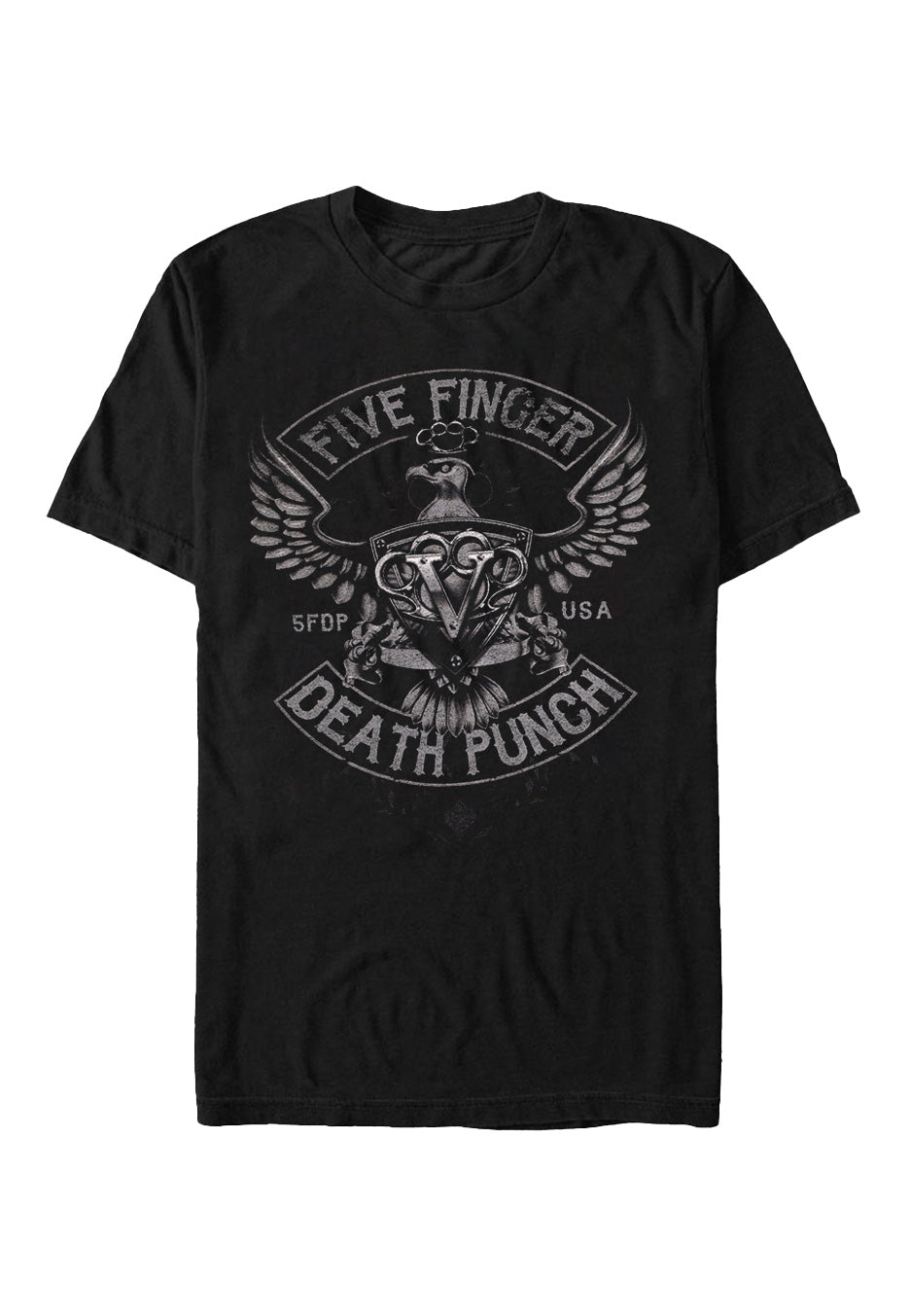five-finger-death-punch-howe-eagle-crest-t-shirt-noir-homme image 1