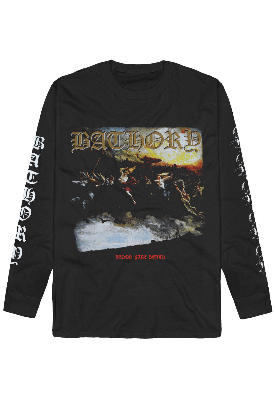 bathory-blood-fire-death-t-shirt-manche-longue-noir image 1