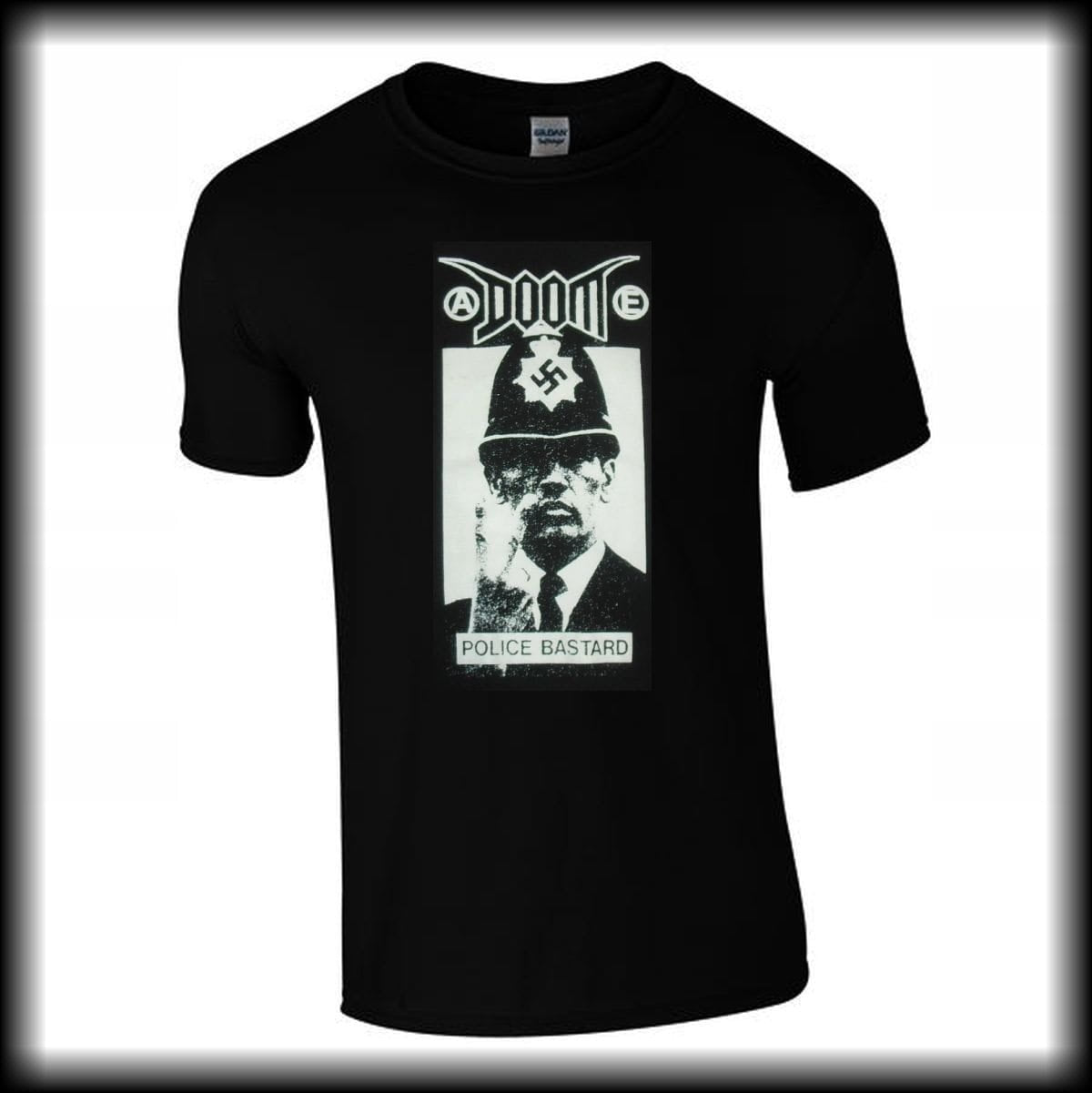 doom-police-bastard-t-shirt-gildan-coton-noir image 1