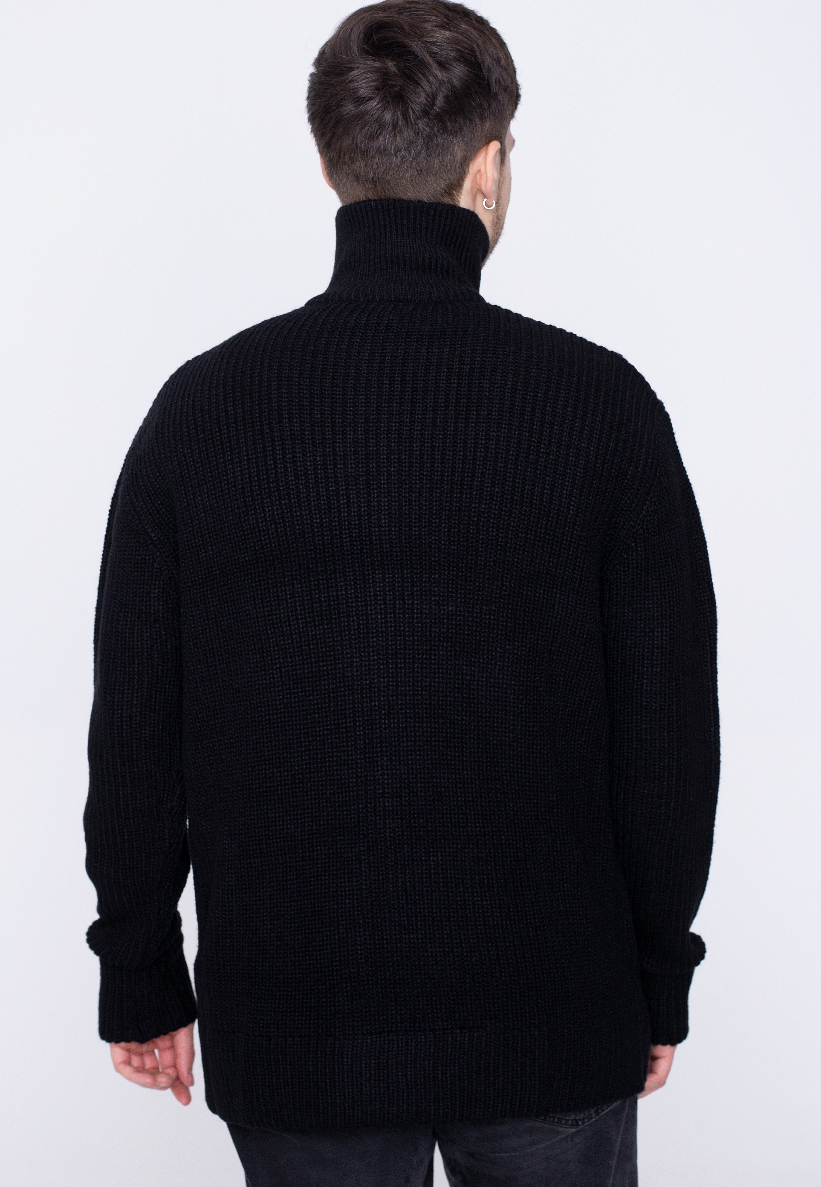 urban-classics-zip-black-gilet-zipp-noir-homme-fleece image 3
